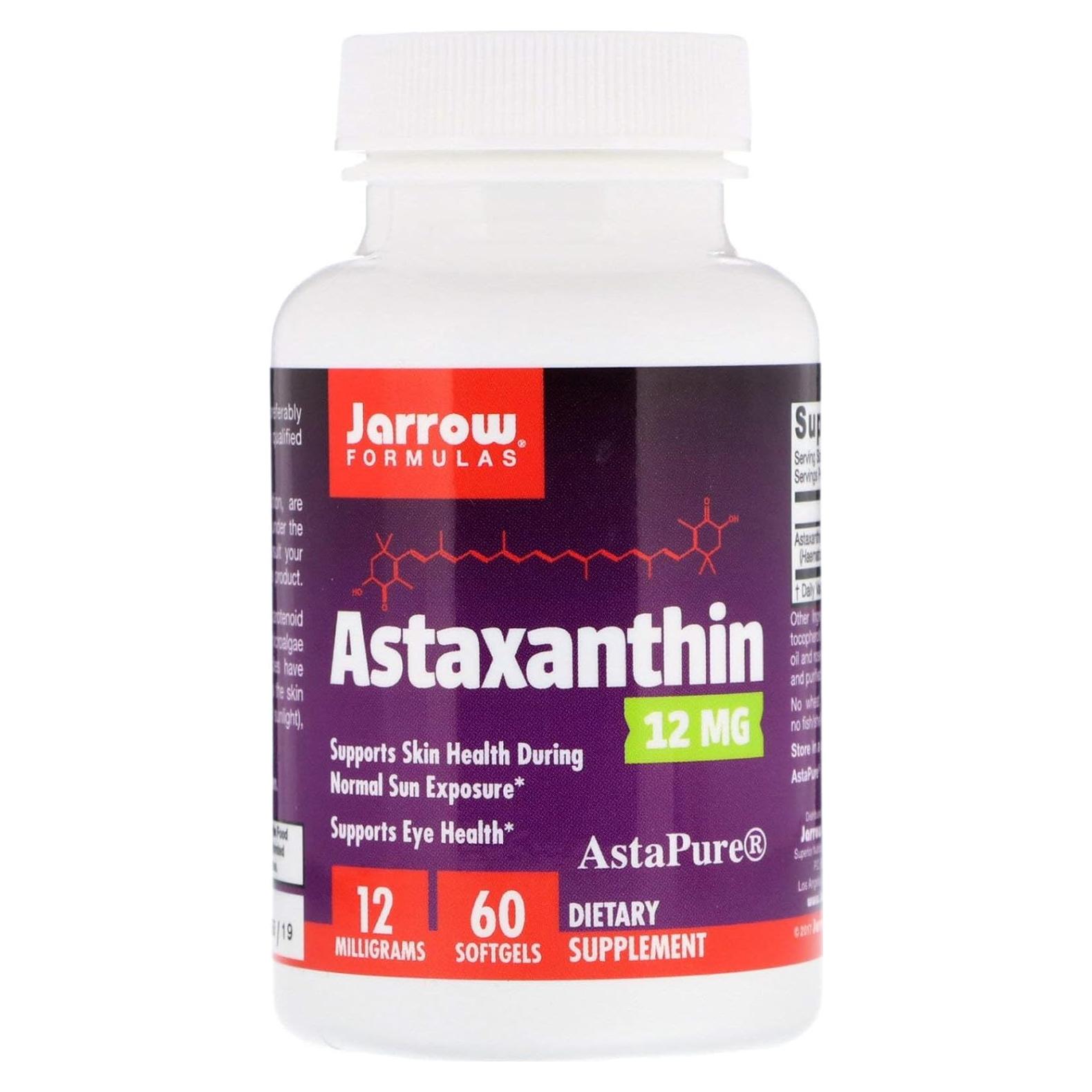 Suplemento Antioxidante Jarrow Formulas Astaxantina 12 mg 60 Gelatinas