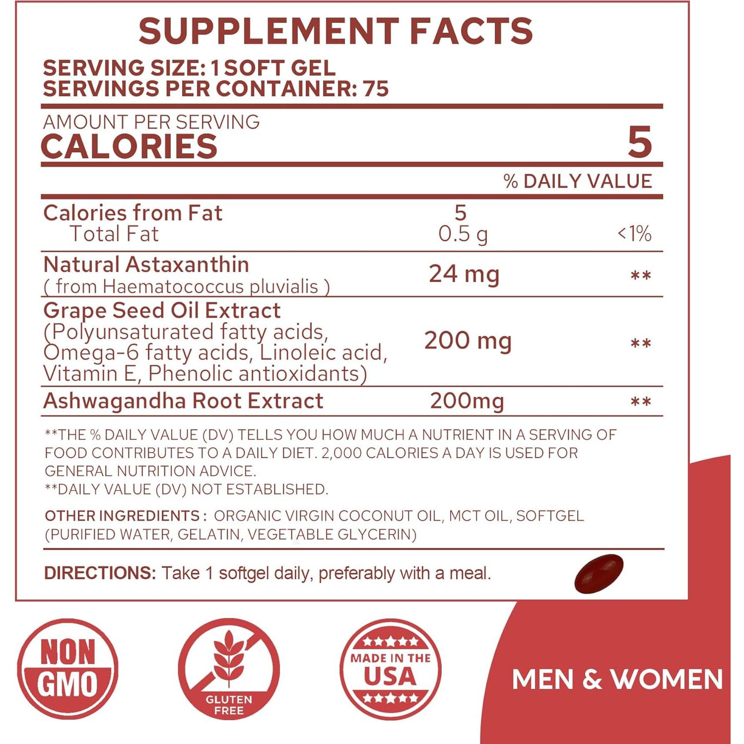 Suplemento de Astaxantina 24mg Neviss - 150 Cápsulas Blandas