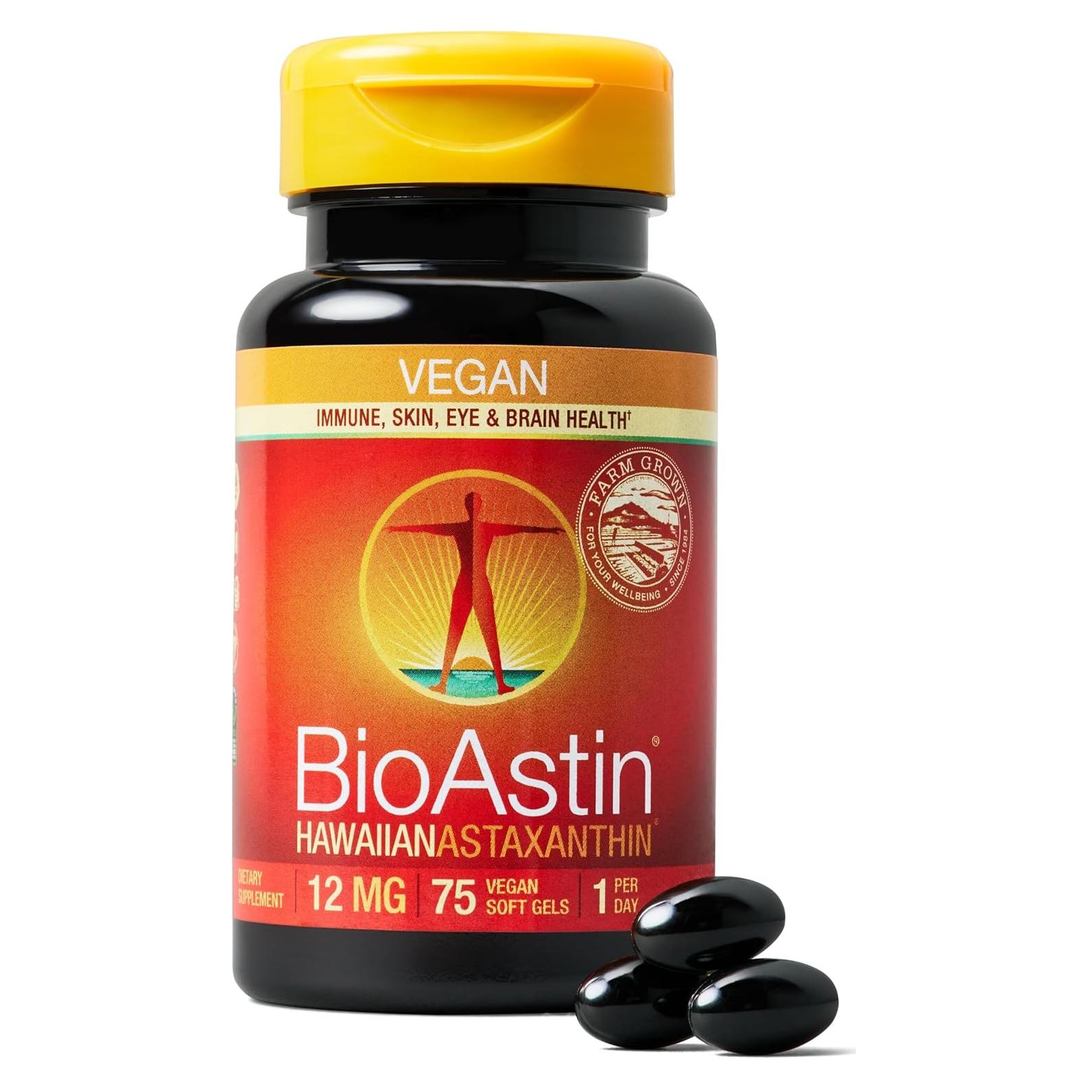 Nutrex Hawaii BioAstin 12mg Vegano - 75 Gelatinas Blandas Antioxidantes