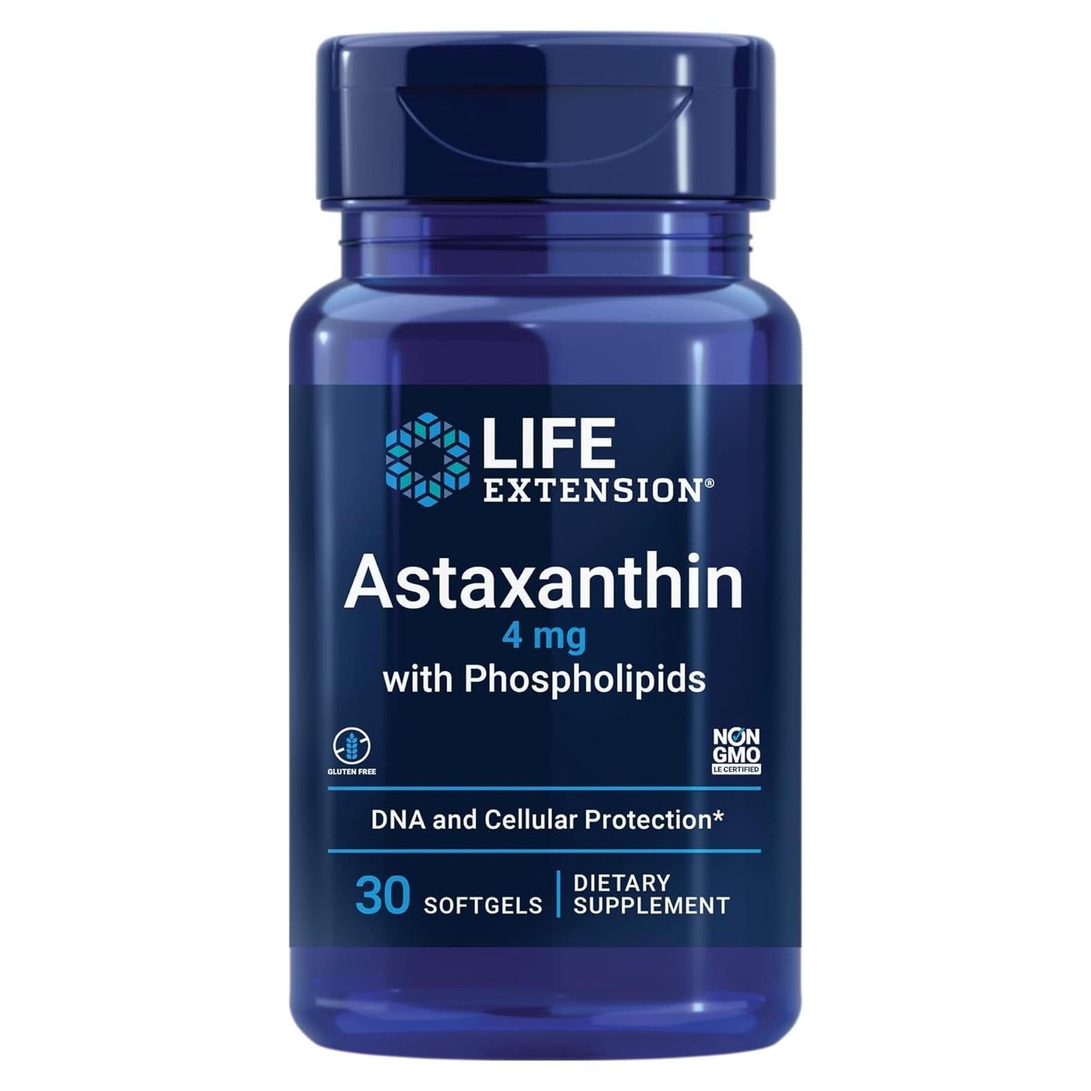 Astaxantina 4 mg Extensión de Vida - Salud Ocular 30 Gelatinas
