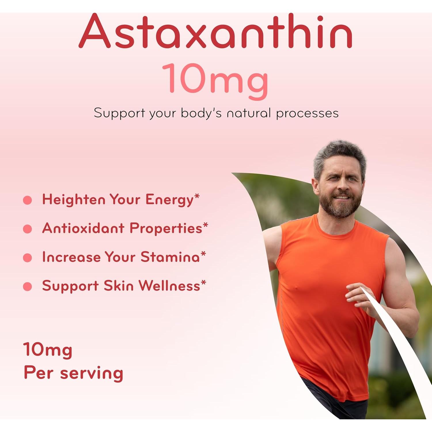 Suplemento de Astaxantina 10mg Clear Formulas - Antioxidante