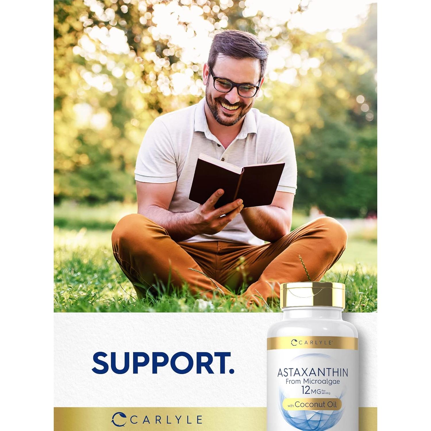 Carlyle Astaxantina 12mg 120 Gelatinas Blandas con Aceite de Coco