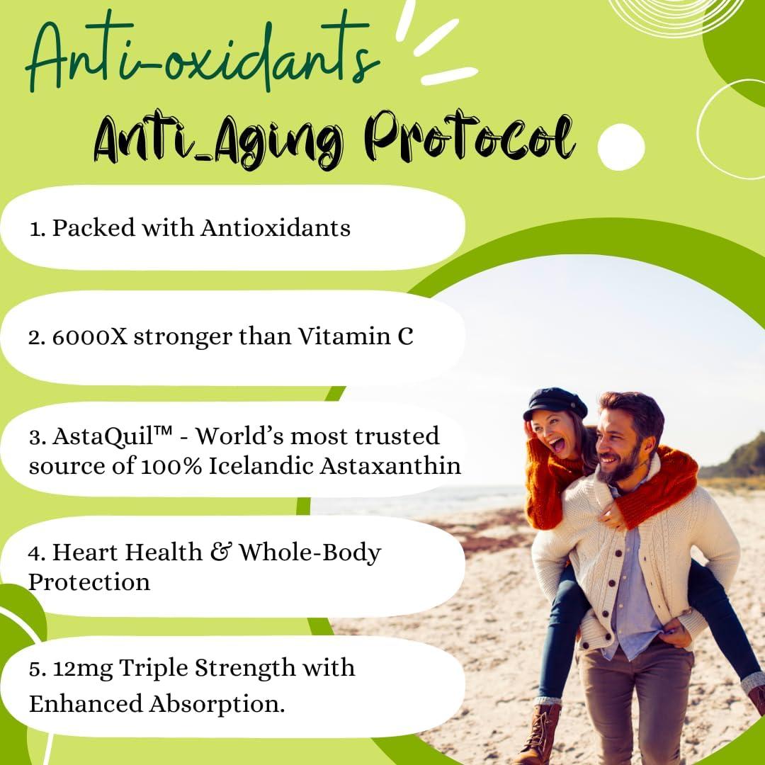 AstaQuil Astaxantina 12mg 60 geles blandos antioxidantes