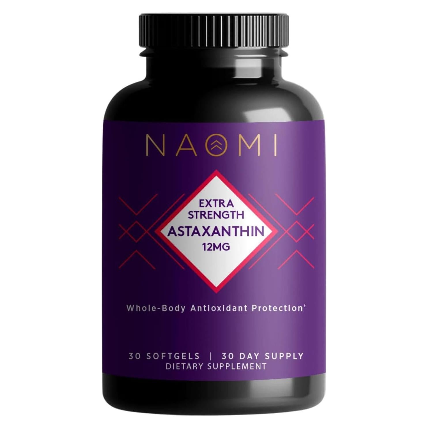 Suplemento de Astaxantina Naomi 12mg - 30 Gelatinas Blandas