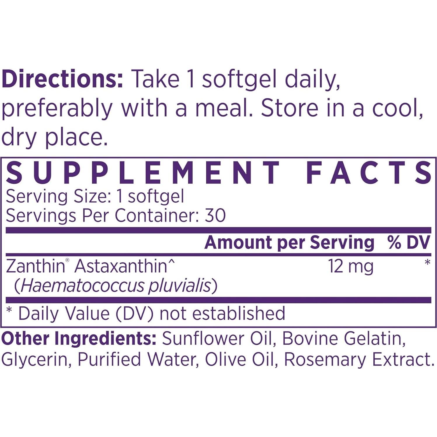 Suplemento de Astaxantina Naomi 12mg - 30 Gelatinas Blandas