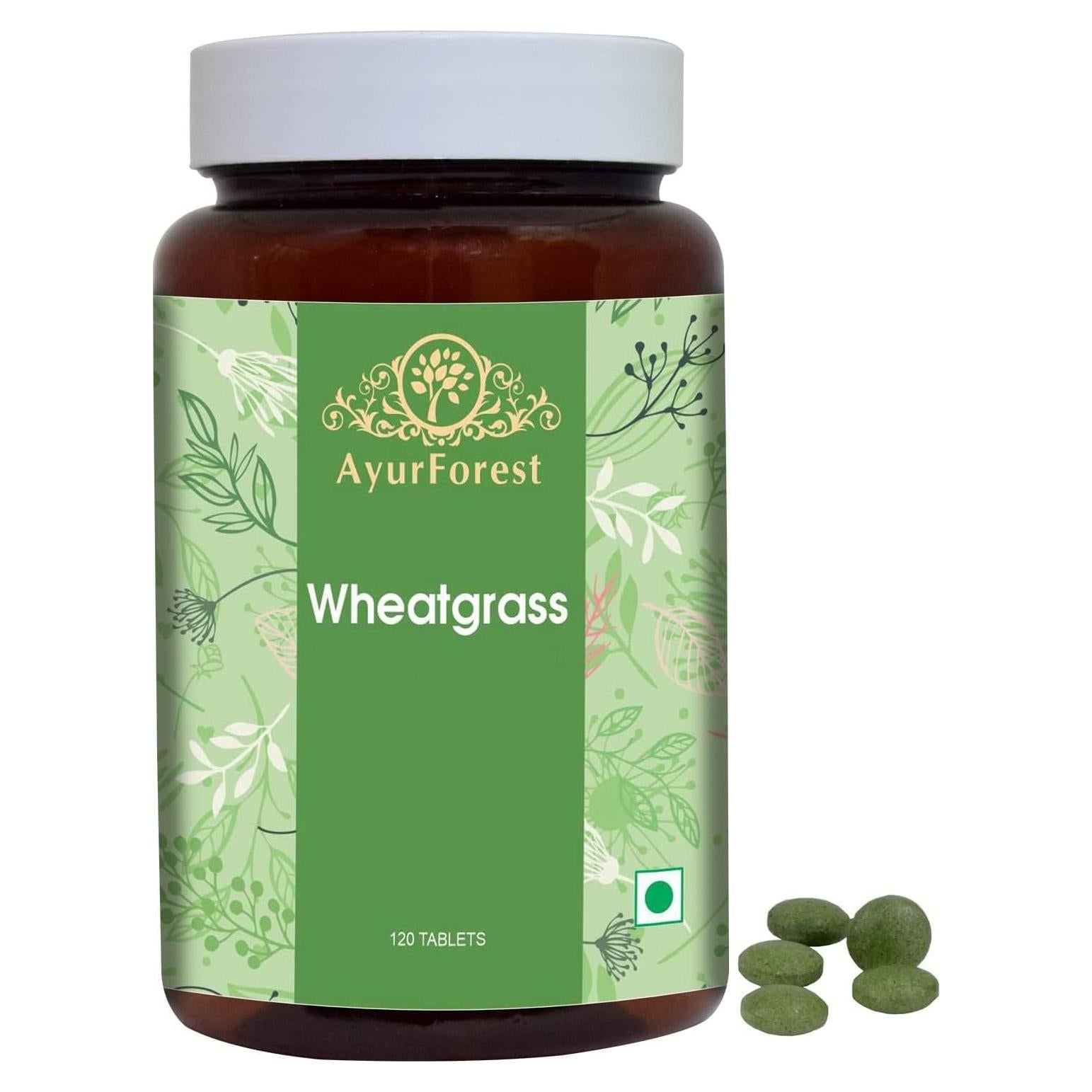 Tabletas de Pasto de Trigo AyurForest 120 Unidades 500 mg