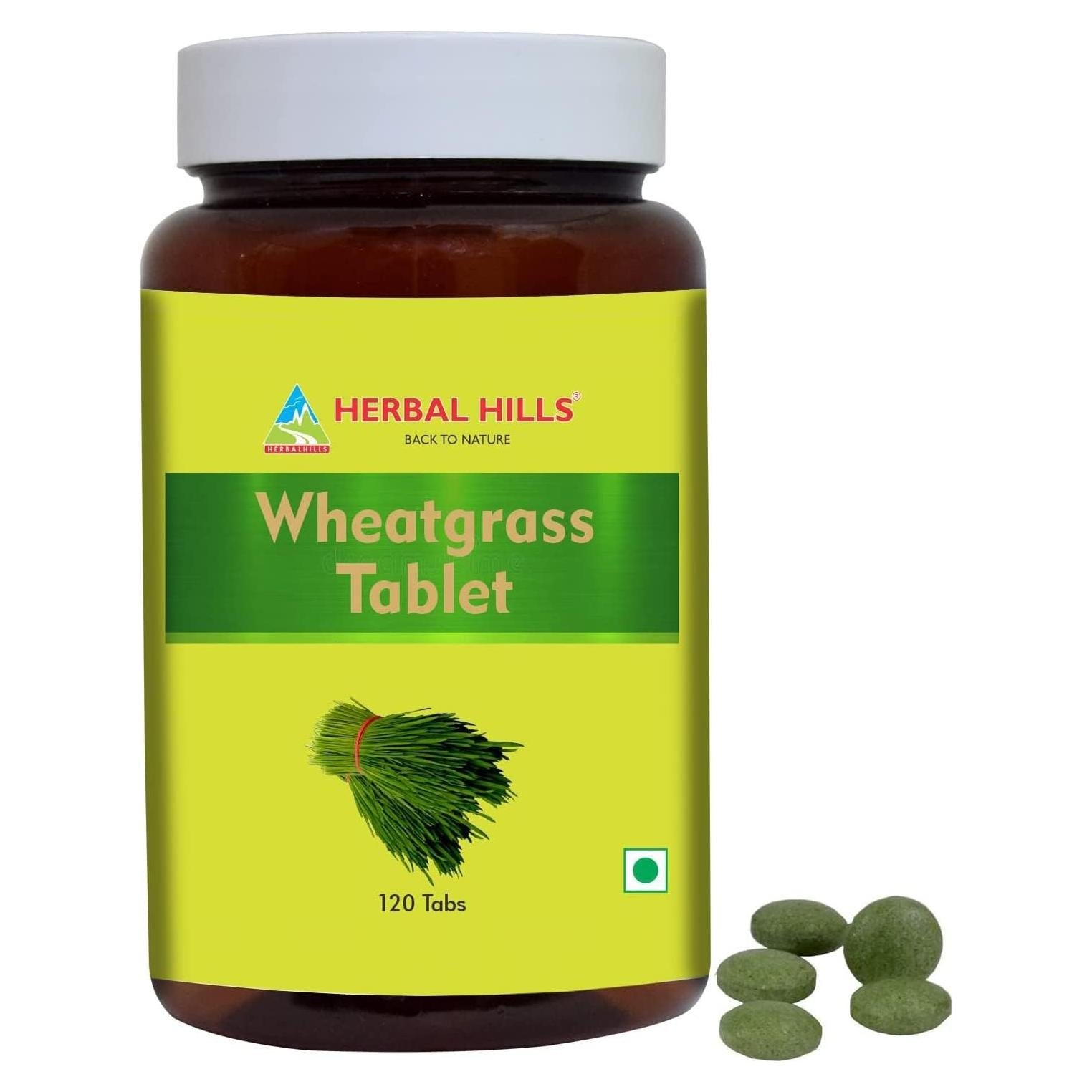 Tabletas de Trigo Hierba Herbal Hills 120 Unidades 108g