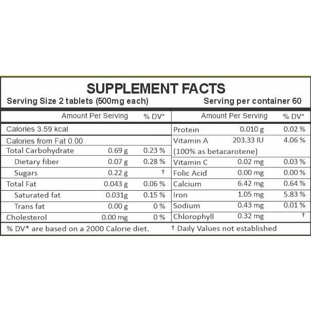 Tabletas de Trigo Hierba Herbal Hills 120 Unidades 108g