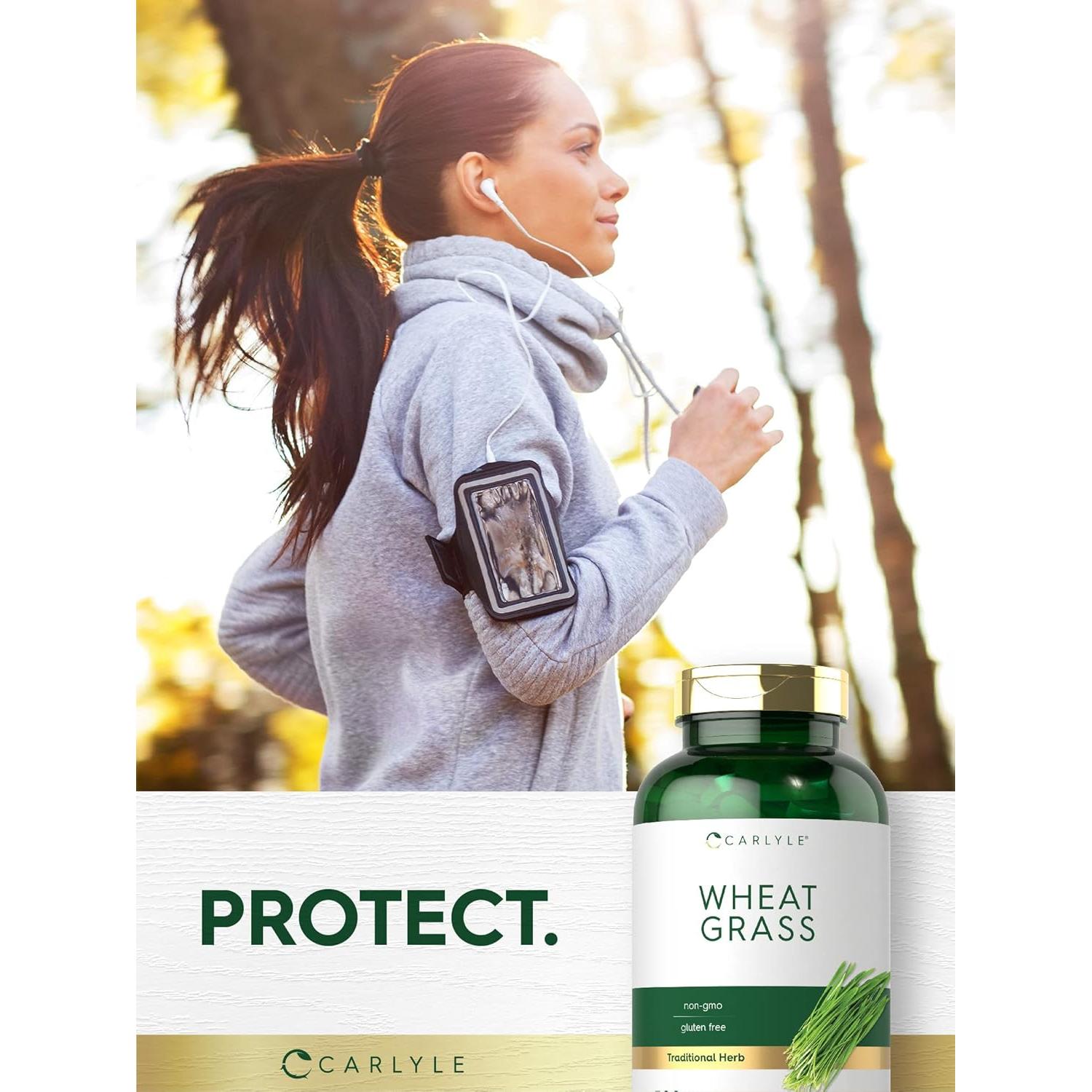 Suplemento de Pasto de Trigo Carlyle 500 mg | 500 Tabletas Vegetarianas | Libre de Gluten y No OGM