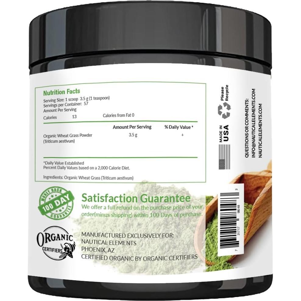 Polvo de pasto de trigo orgánico Sonoran Nutra 198g