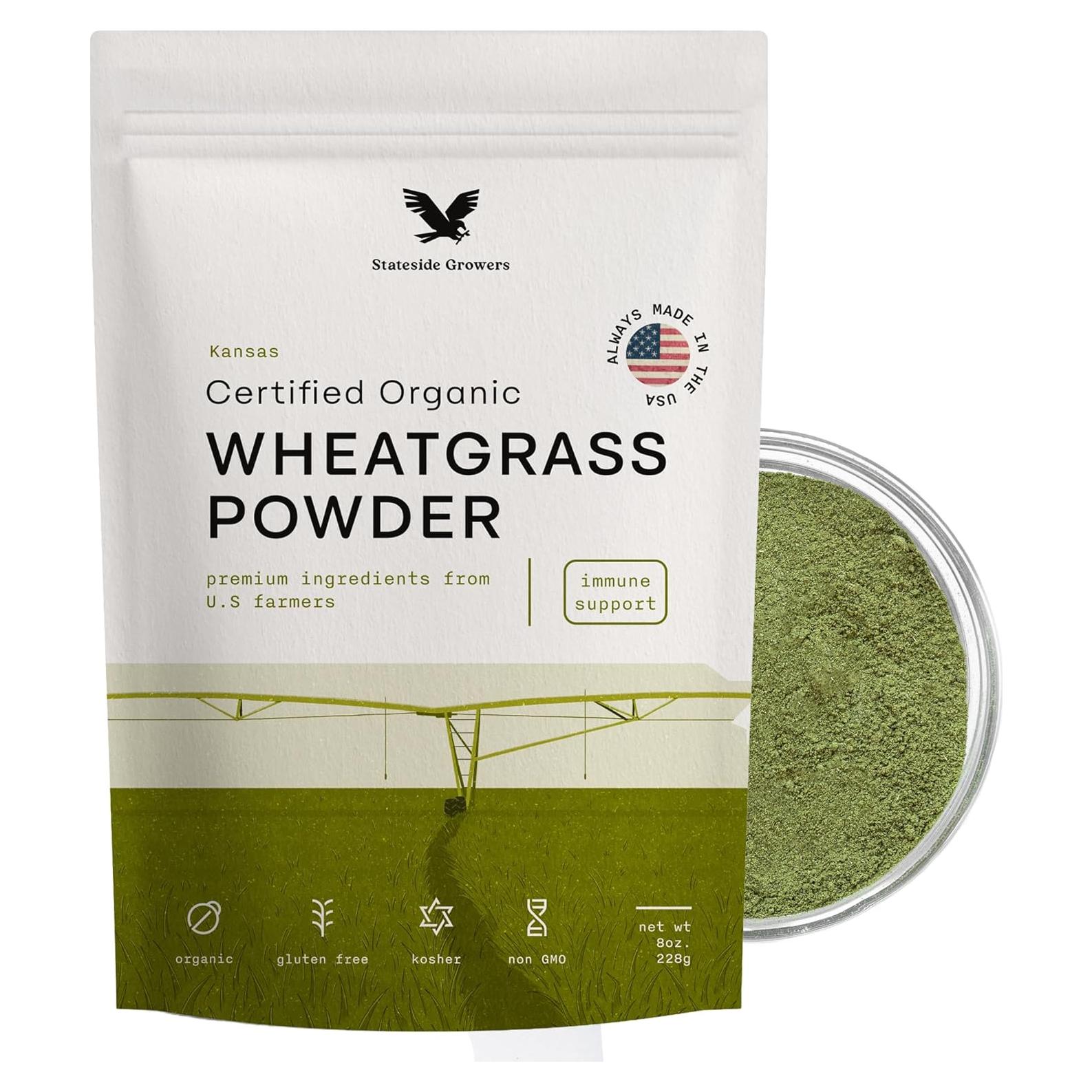 Polvo de pasto de trigo orgánico Stateside Growers 226.8g
