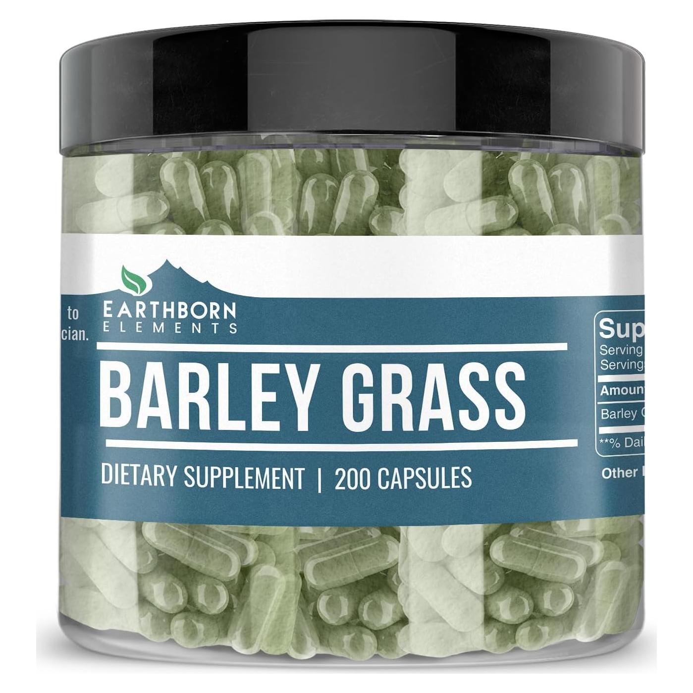 Cápsulas de Césped de Cebada Tierra Nacida 200 Unidades Puro