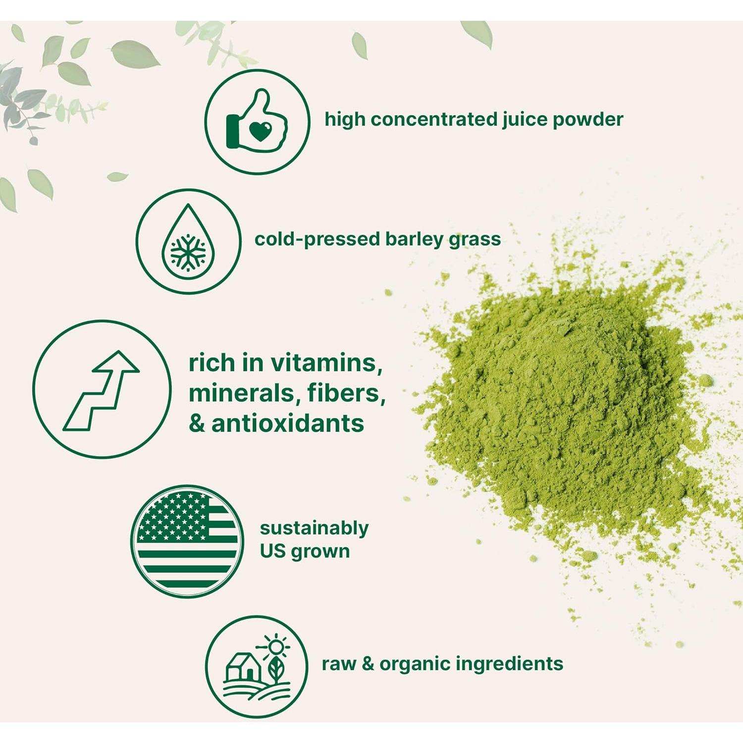 Polvo de Jugo de Césped de Cebada Orgánico Micro Ingredients 283g