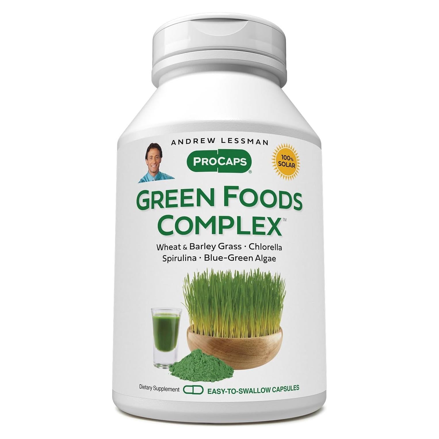 ANDREW LESSMAN Complejo de Alimentos Verdes 60 Cápsulas - Soporte Hepático y Tejidos