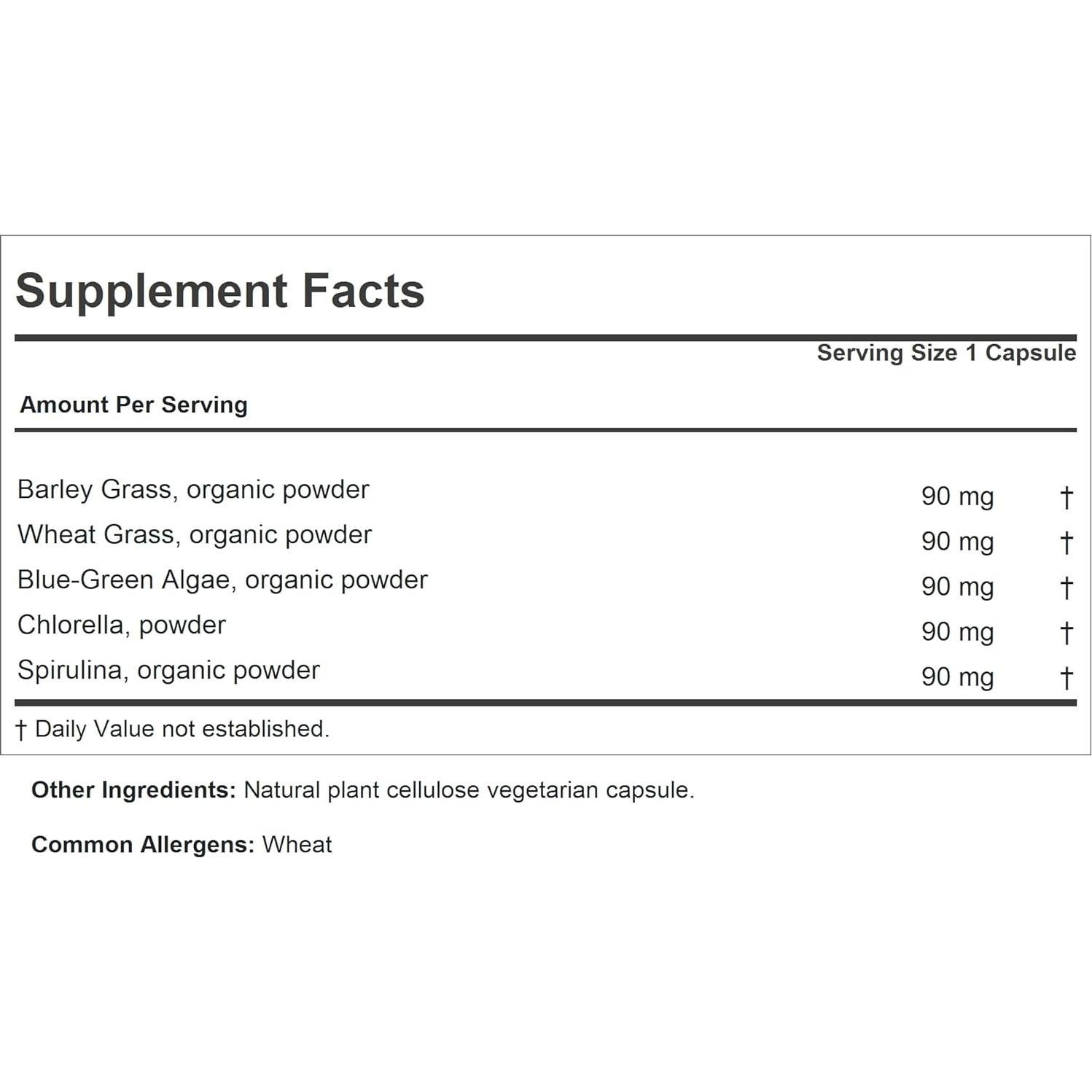 ANDREW LESSMAN Complejo de Alimentos Verdes 60 Cápsulas - Soporte Hepático y Tejidos