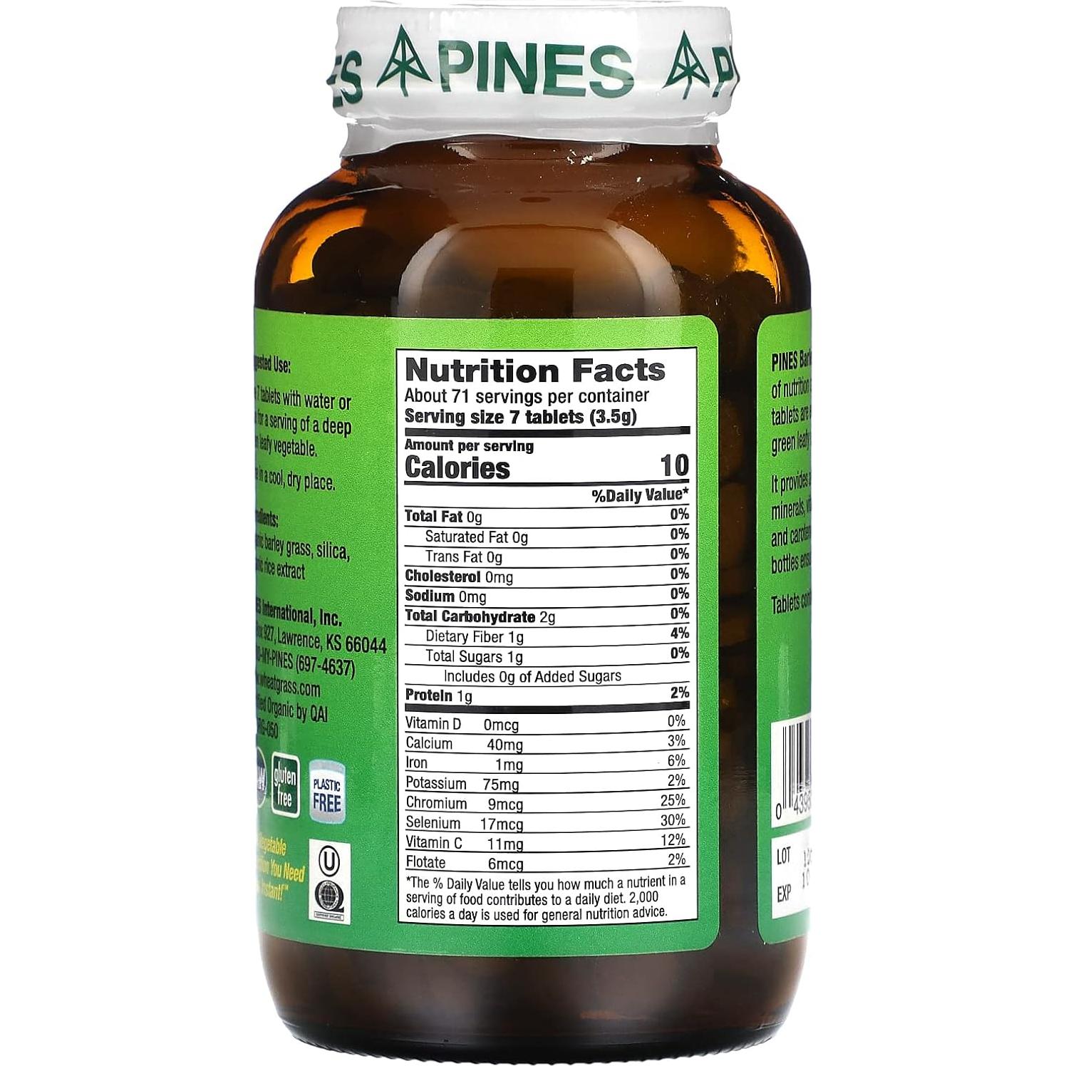 Tabletas de Césped de Cebada Pines International 500 Unidades