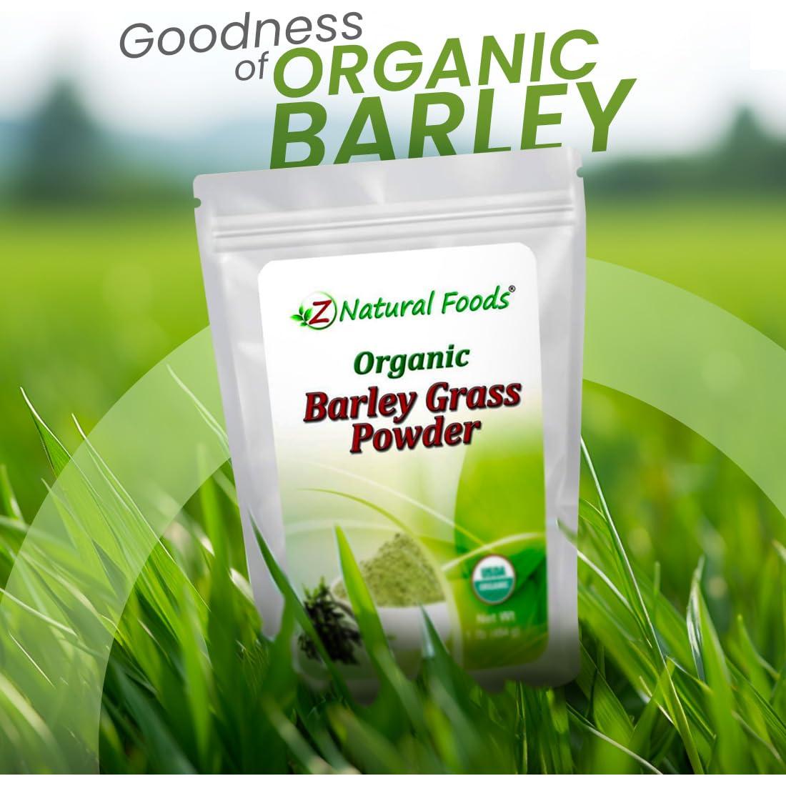 Polvo de Césped de Cebada Orgánico Z Natural Foods 453.6g