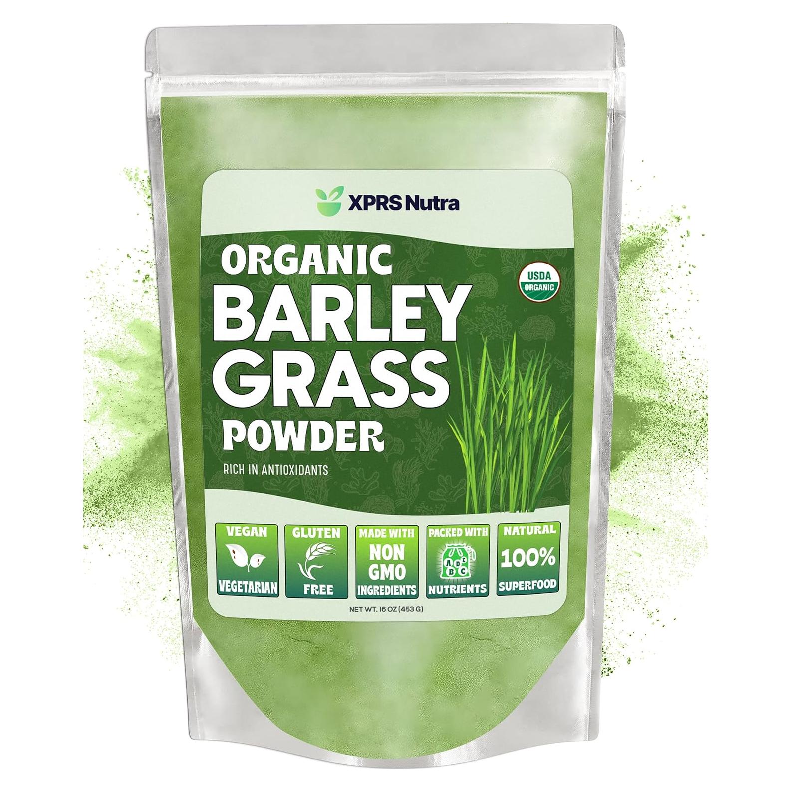 Polvo de Cebada Orgánica XPRS Nutra 450g - Superalimento Verde