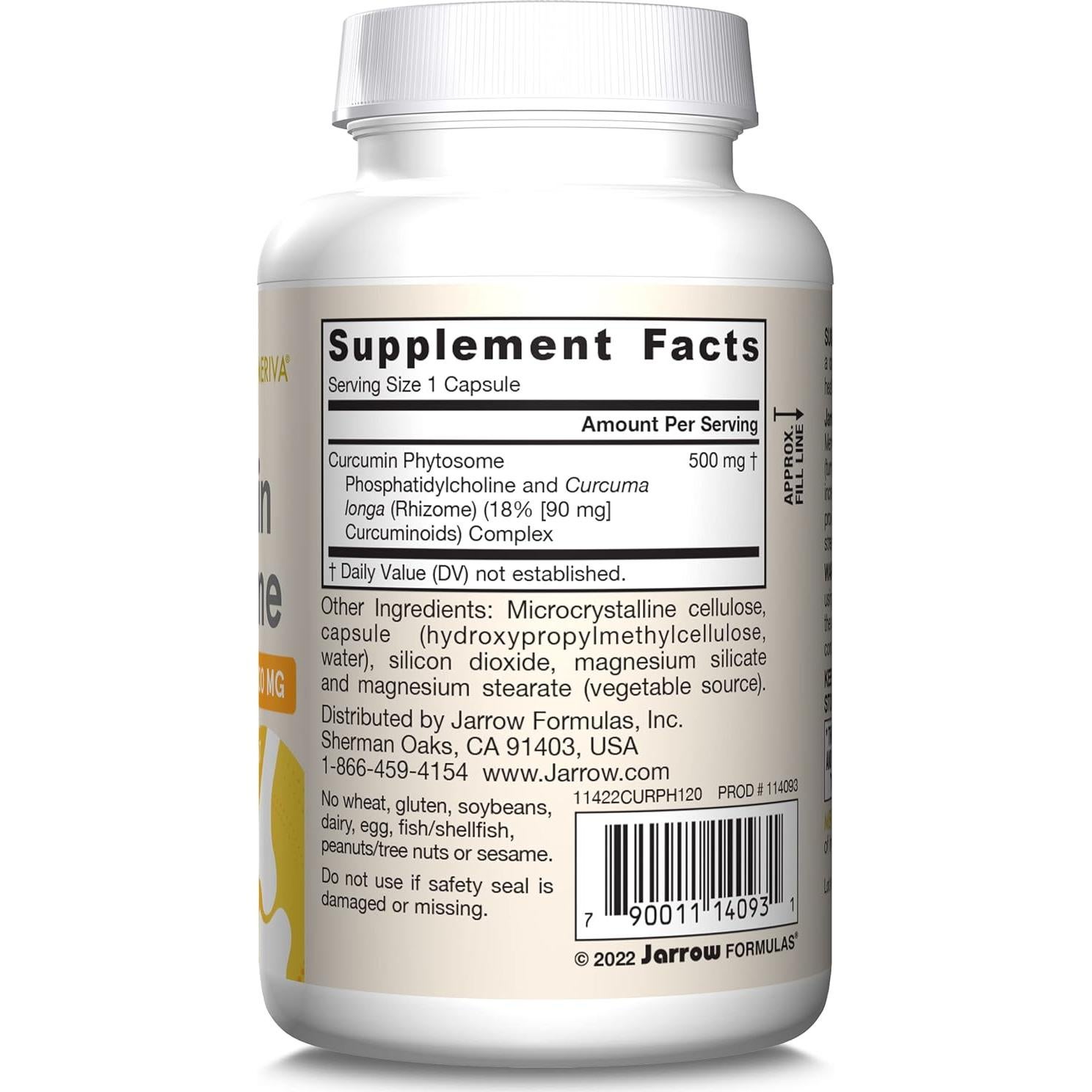 Suplemento Articular Jarrow Formulas Curcumin 500 mg - 120 Cápsulas