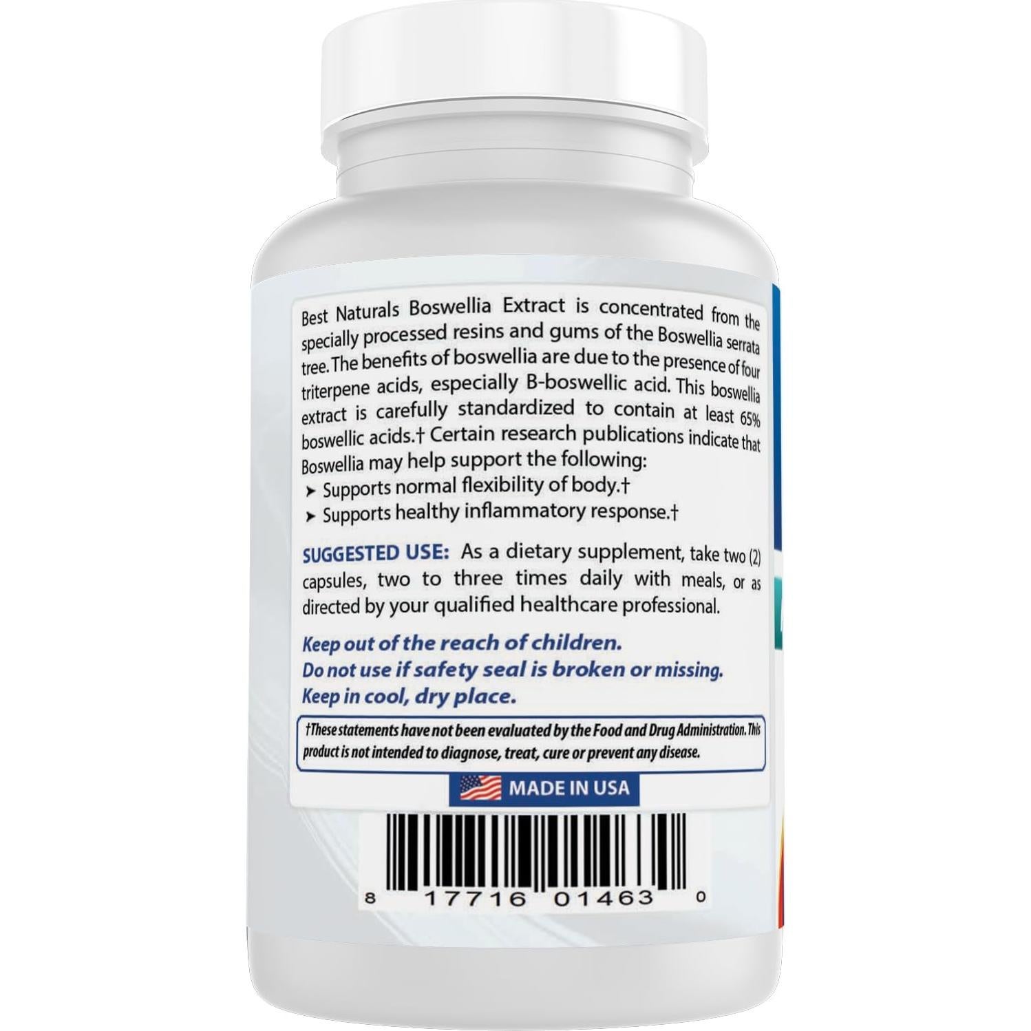 Boswellia Serrata 250 mg Mejores Naturales 120 Cápsulas