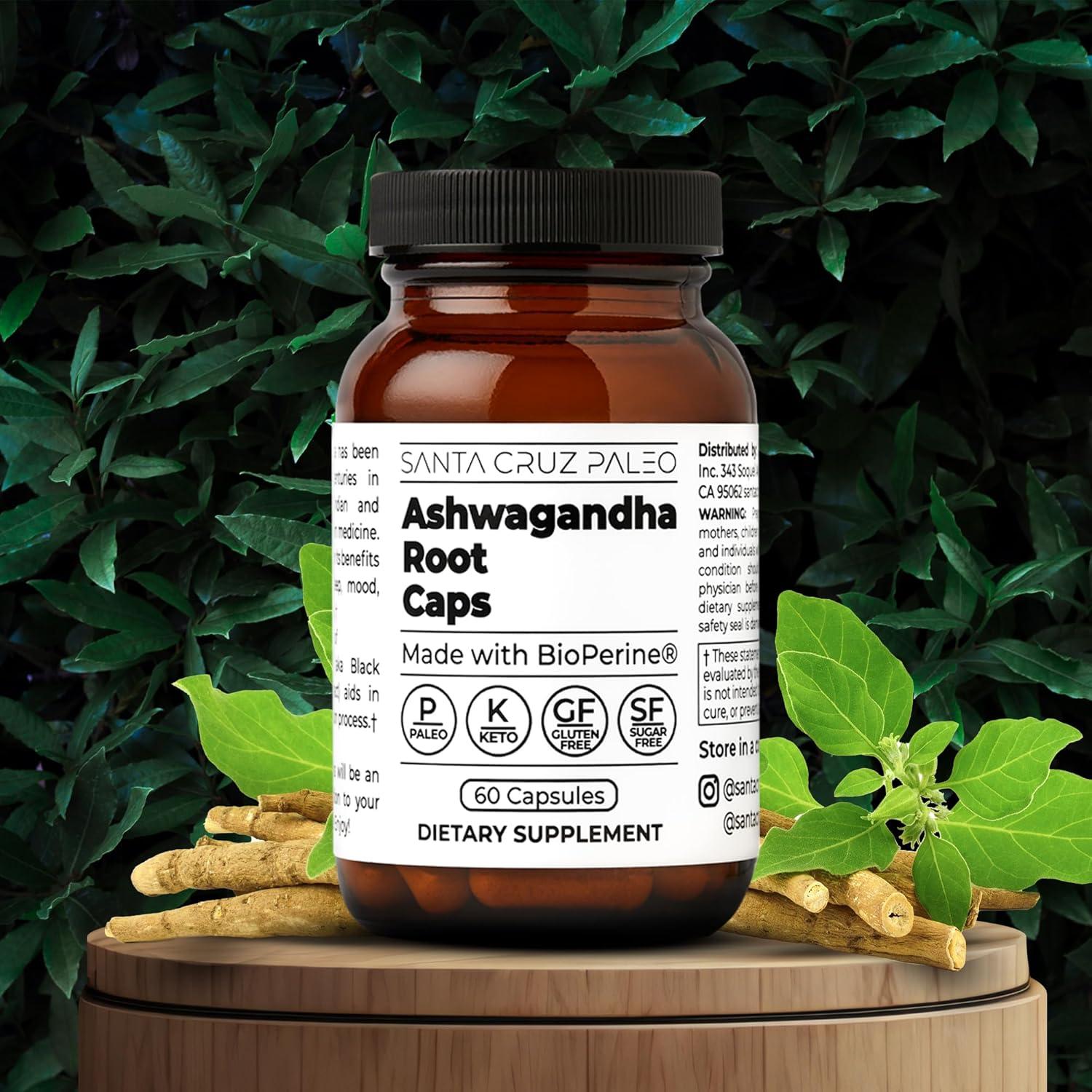 Cápsulas de Ashwagandha Santa Cruz Paleo 600mg 60 Unidades