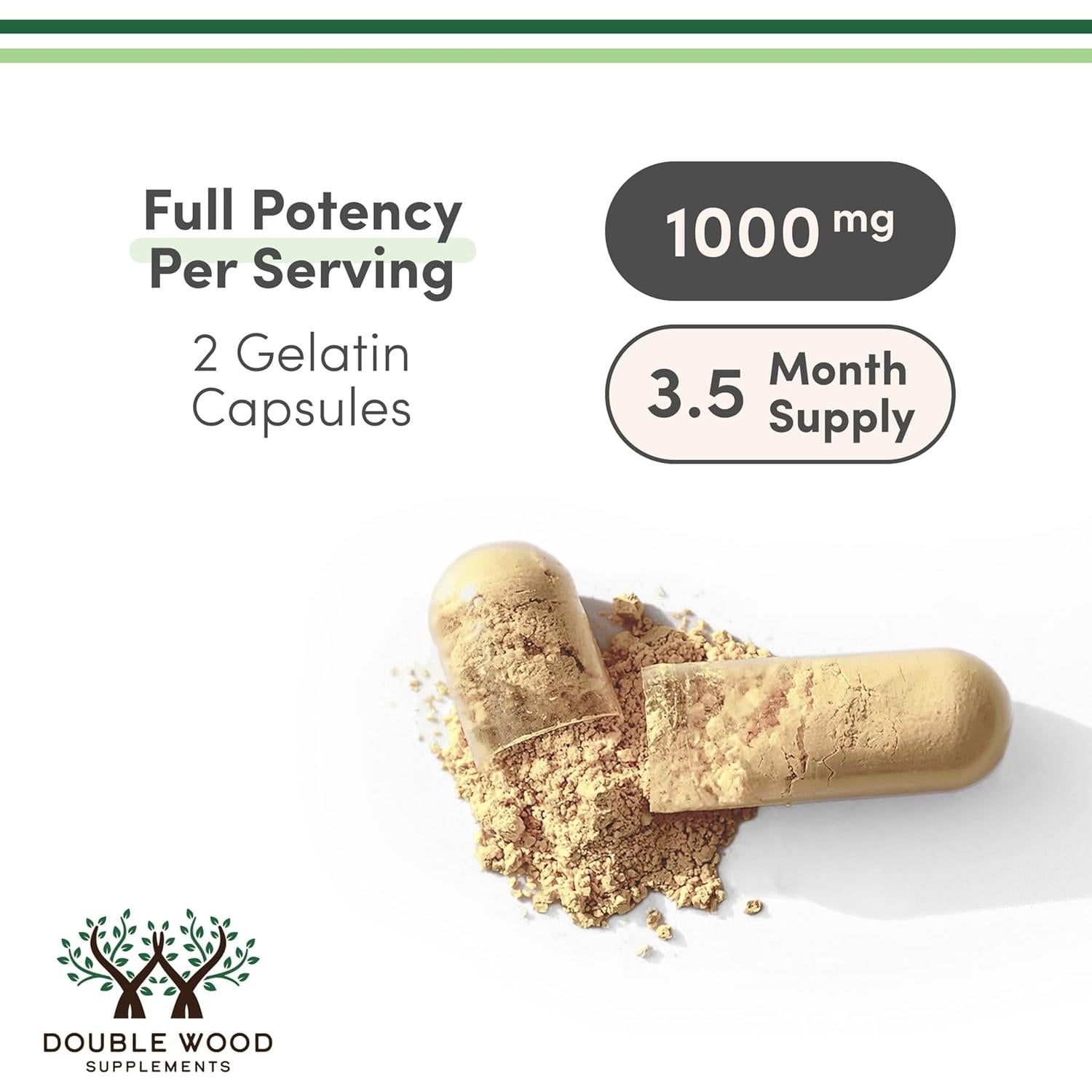 Tribulus Terrestris Double Wood 210 Cápsulas 95% Saponinas