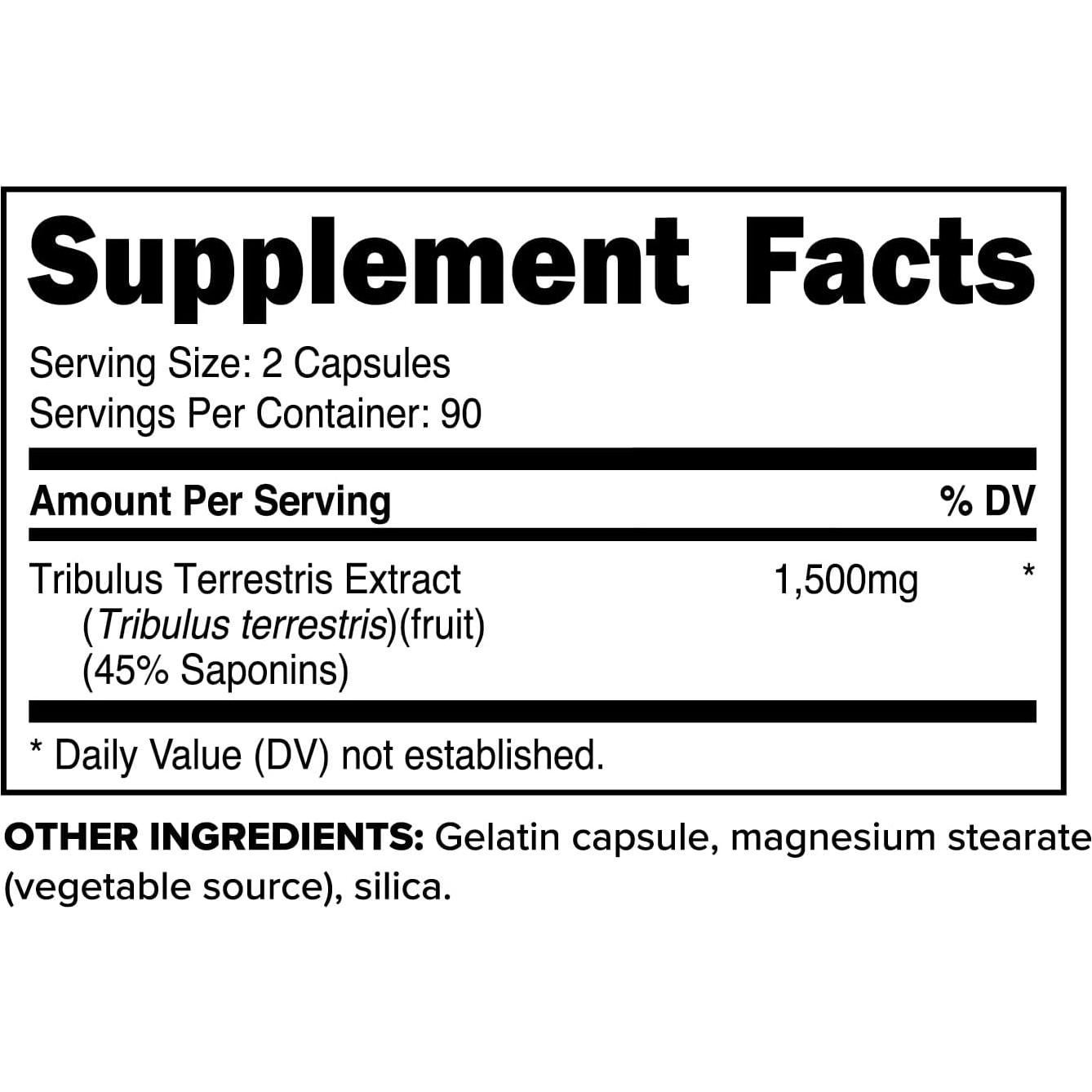 Cápsulas de Tribulus Terrestris PrimaForce 180 Cápsulas 1500mg