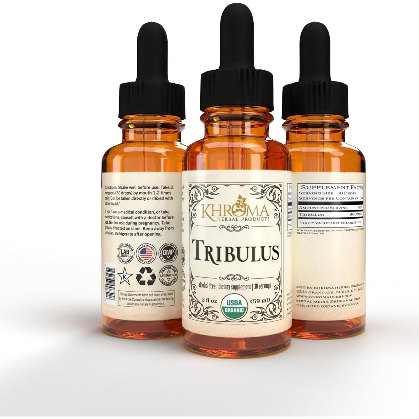 Suplemento Líquido de Tribulus Orgánico Khroma 800 MG 30 Porciones