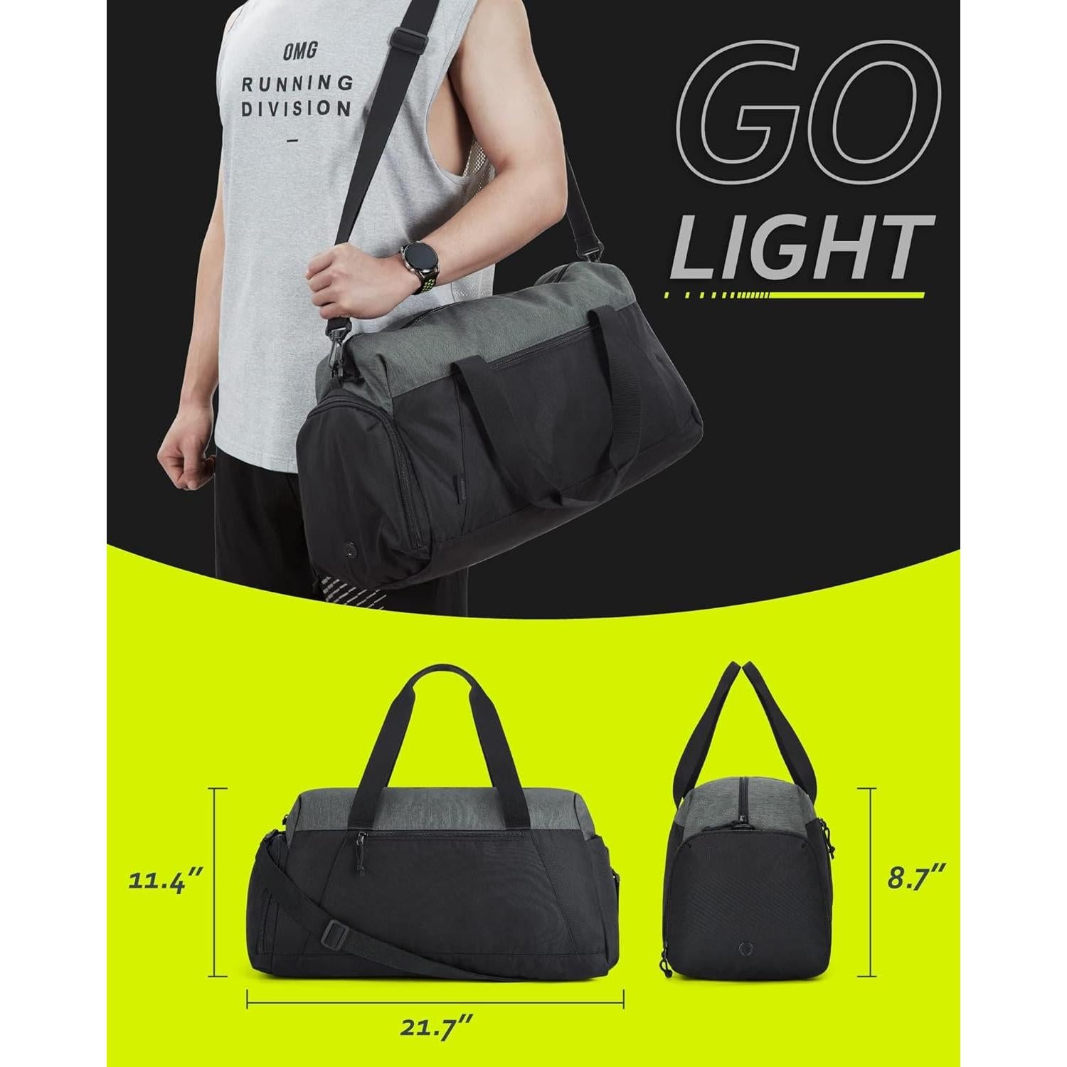 Bolsa de Gimnasio BAGSMART 40L Plegable Resistente al Agua
