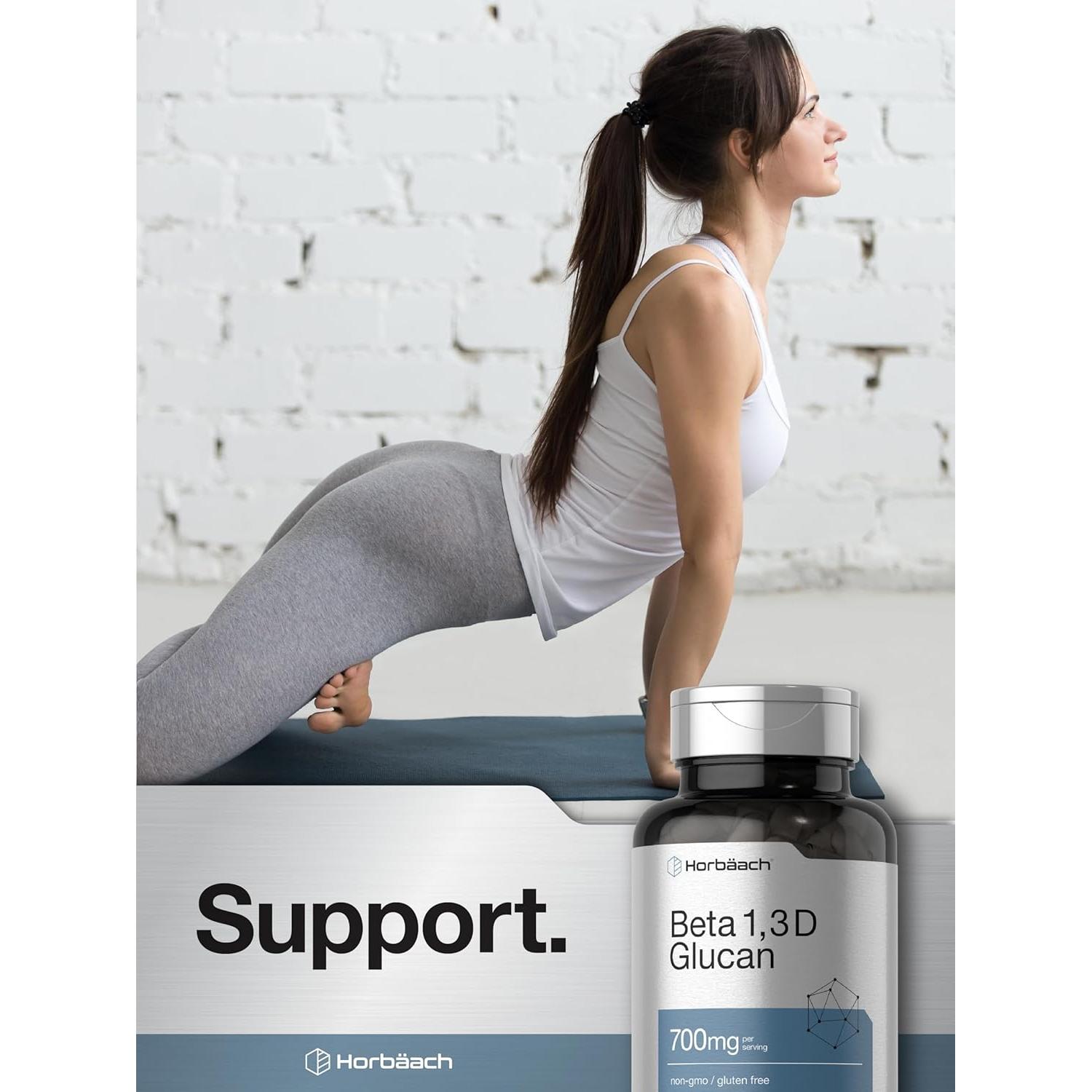 Suplemento Beta Glucano Horbaach 700 mg 90 Cápsulas Sin OGM