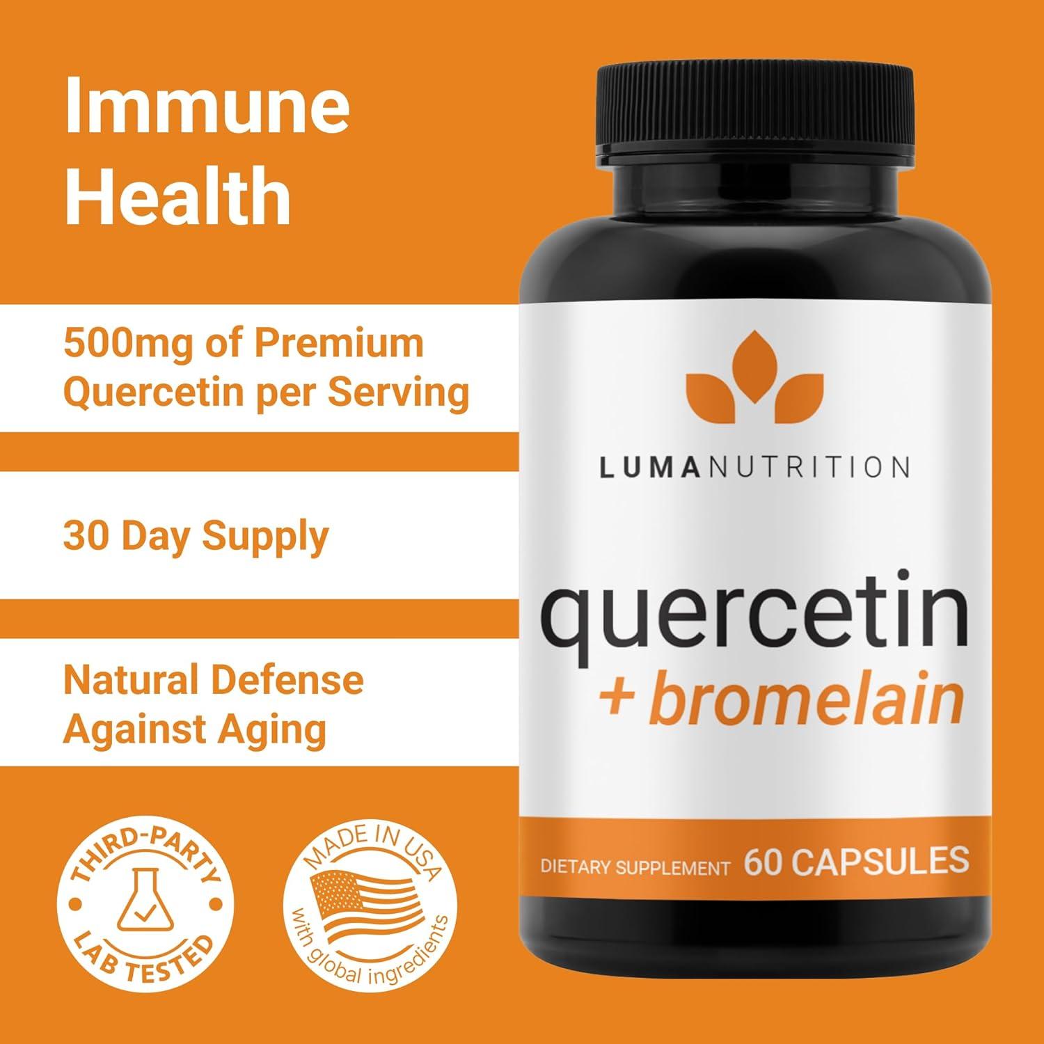 Suplemento de Quercetina Luma Nutrition 500mg - 60 Cápsulas Veganas