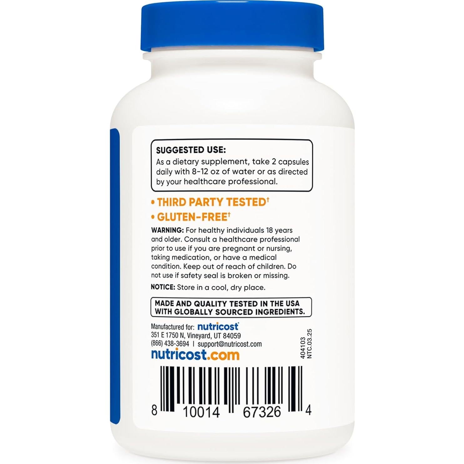 Nutricost Quercetina 1000mg 120 Cápsulas Vegetarianas