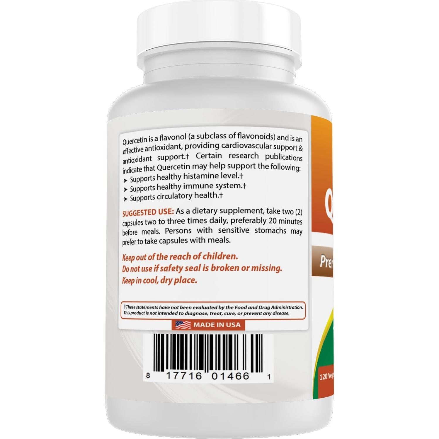 Quercetina 1000 mg Mejores Naturales - 120 Cápsulas Vegetales