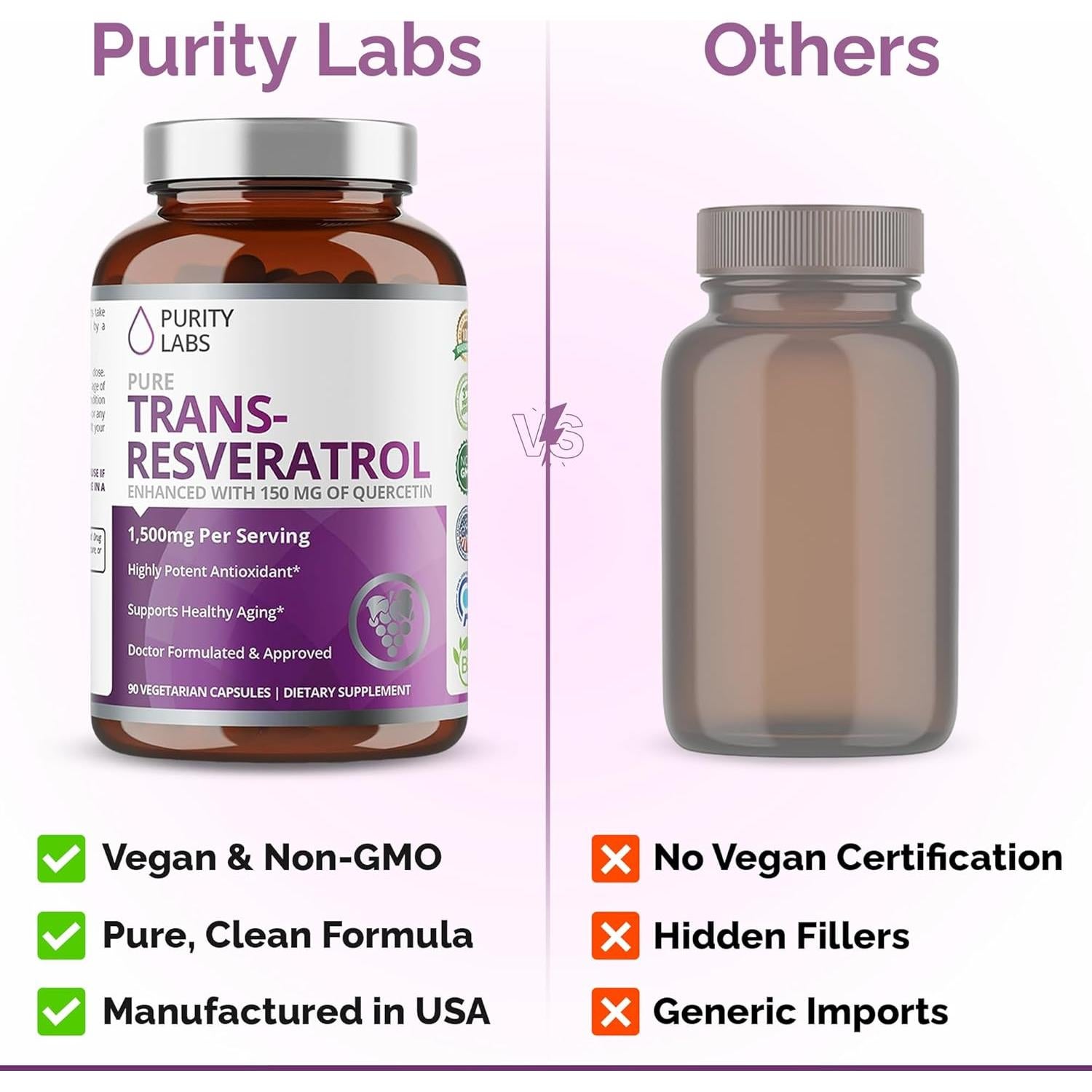 Suplemento Antioxidante Orgánico Purity Labs 90 Cápsulas