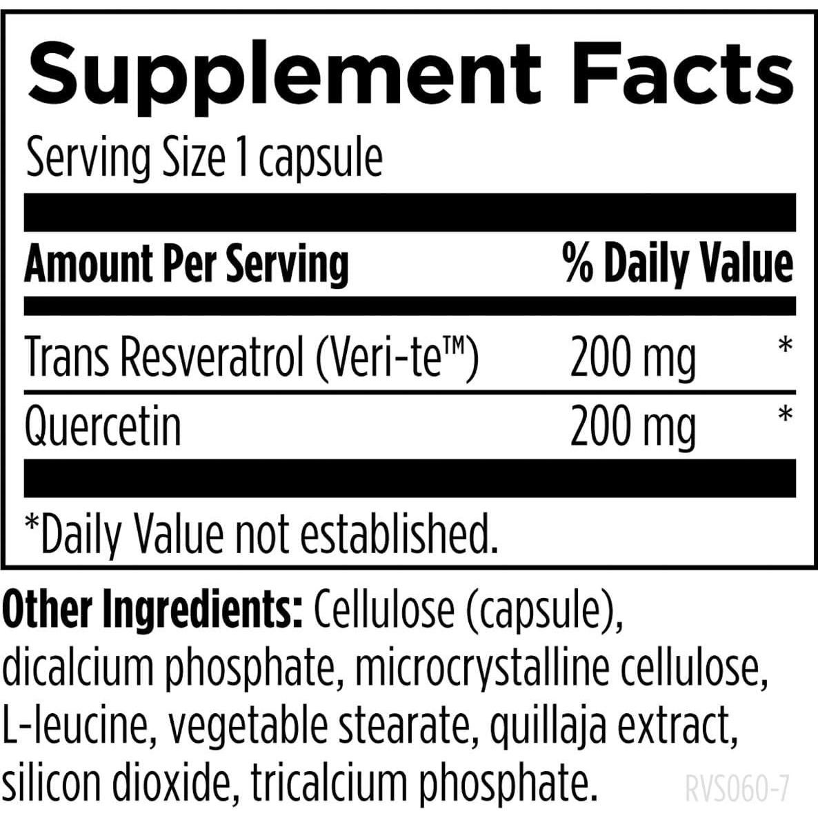 Suplemento Antioxidante Resveratrol Supremo 60 Cápsulas