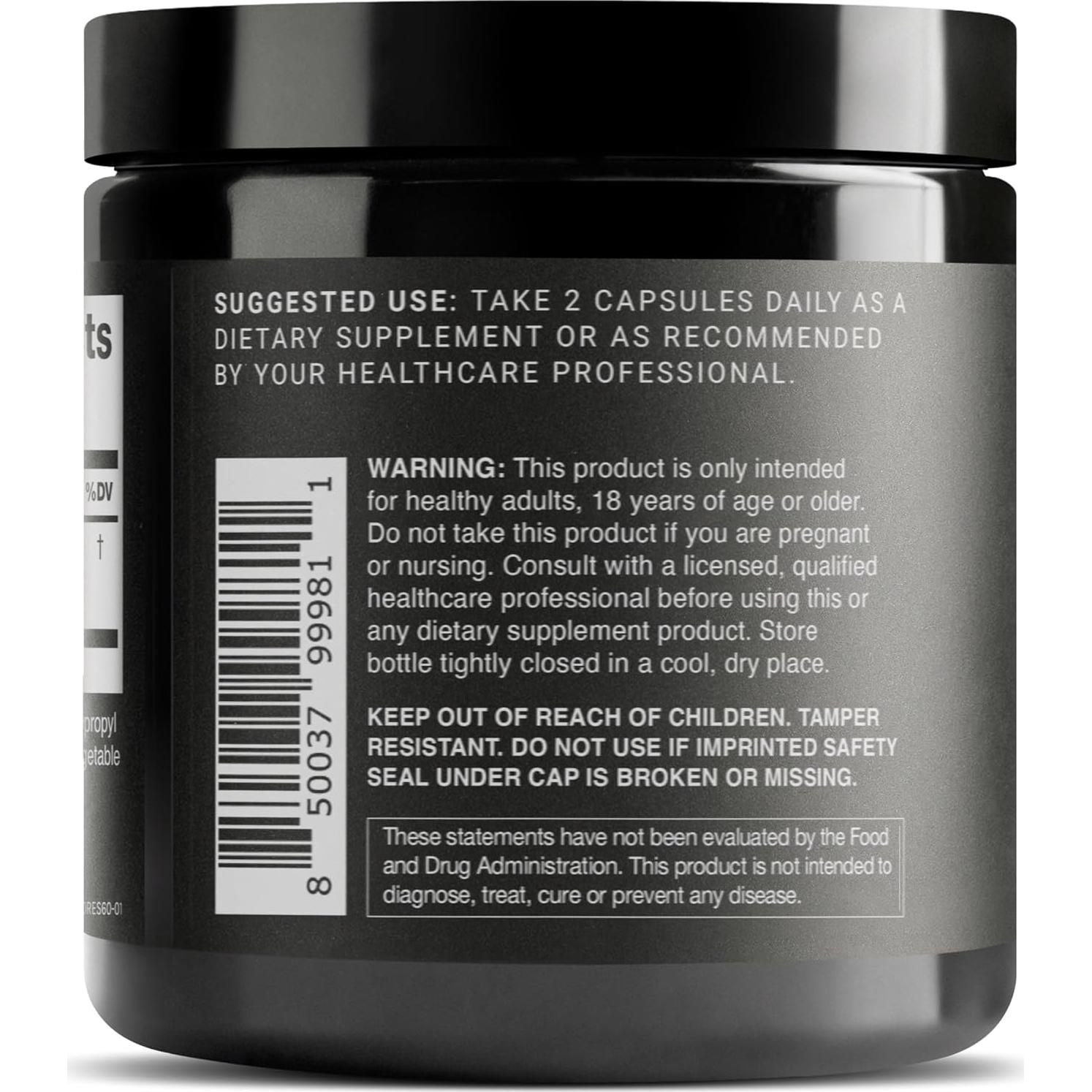 Suplemento de Resveratrol 1000mg Toniiq - 98% Puro - 60 Cápsulas