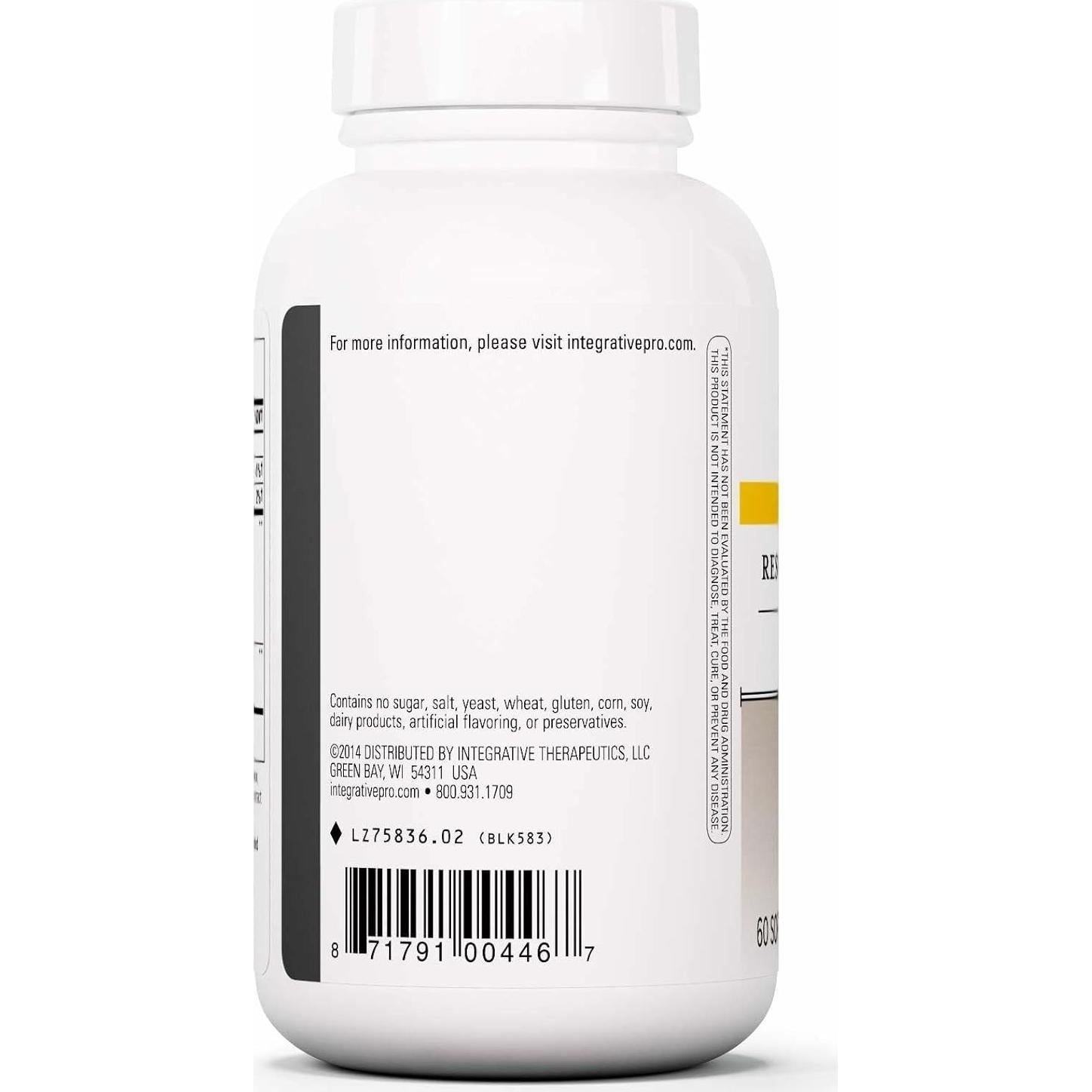 Suplemento Resveratrol Ultra HP Integrative Therapeutics 60 Softgels