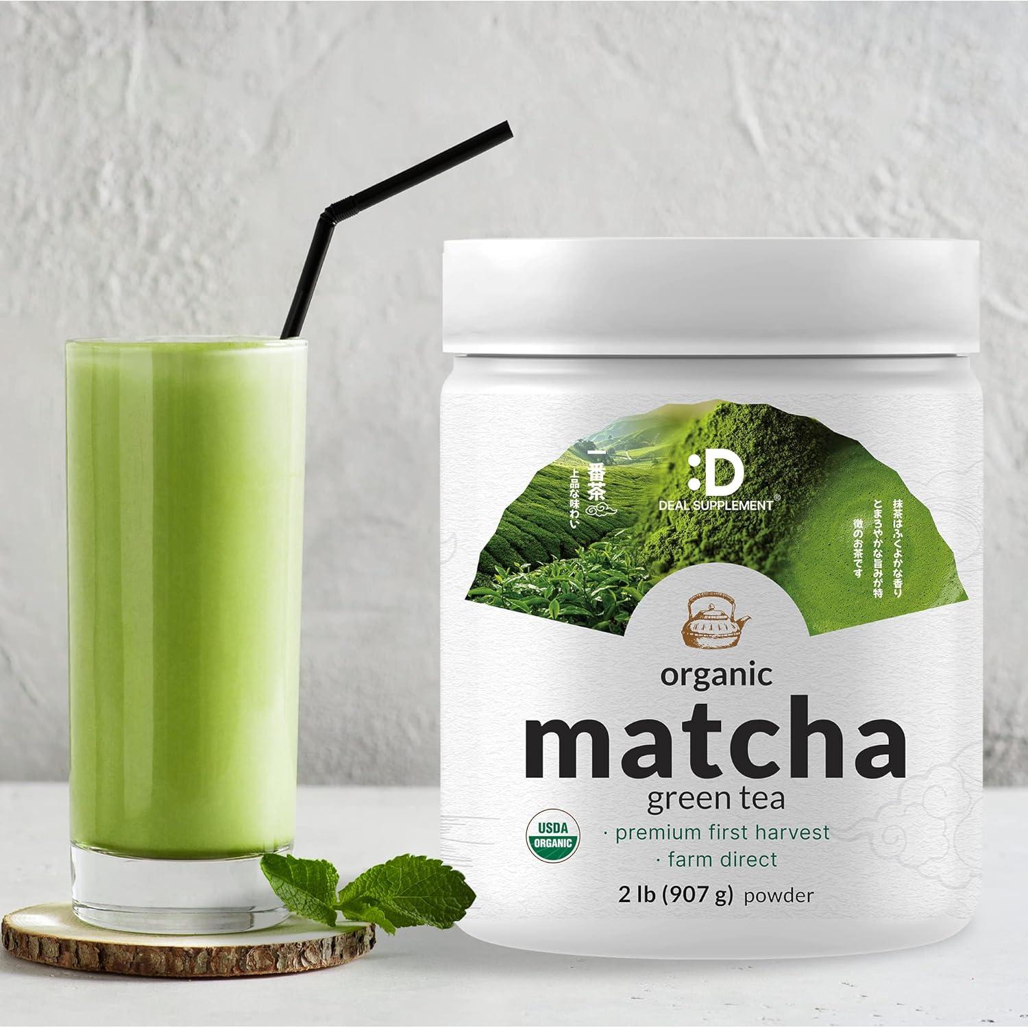 Polvo de Té Verde Matcha Orgánico Deal Supplement 907g - Grado Culinario