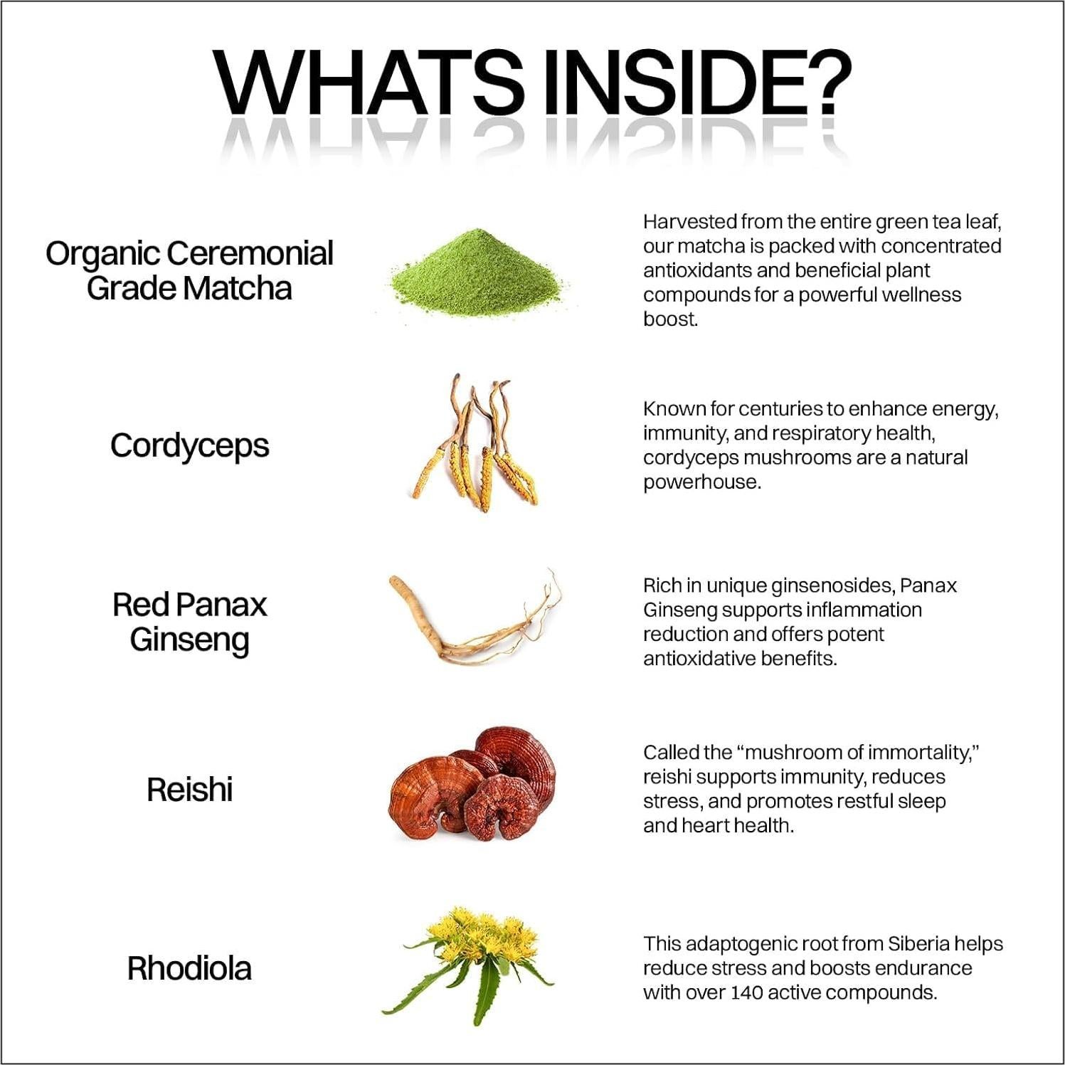 Gomas de Energía Orgánicas Motiv Matcha 300 MG - Veganas