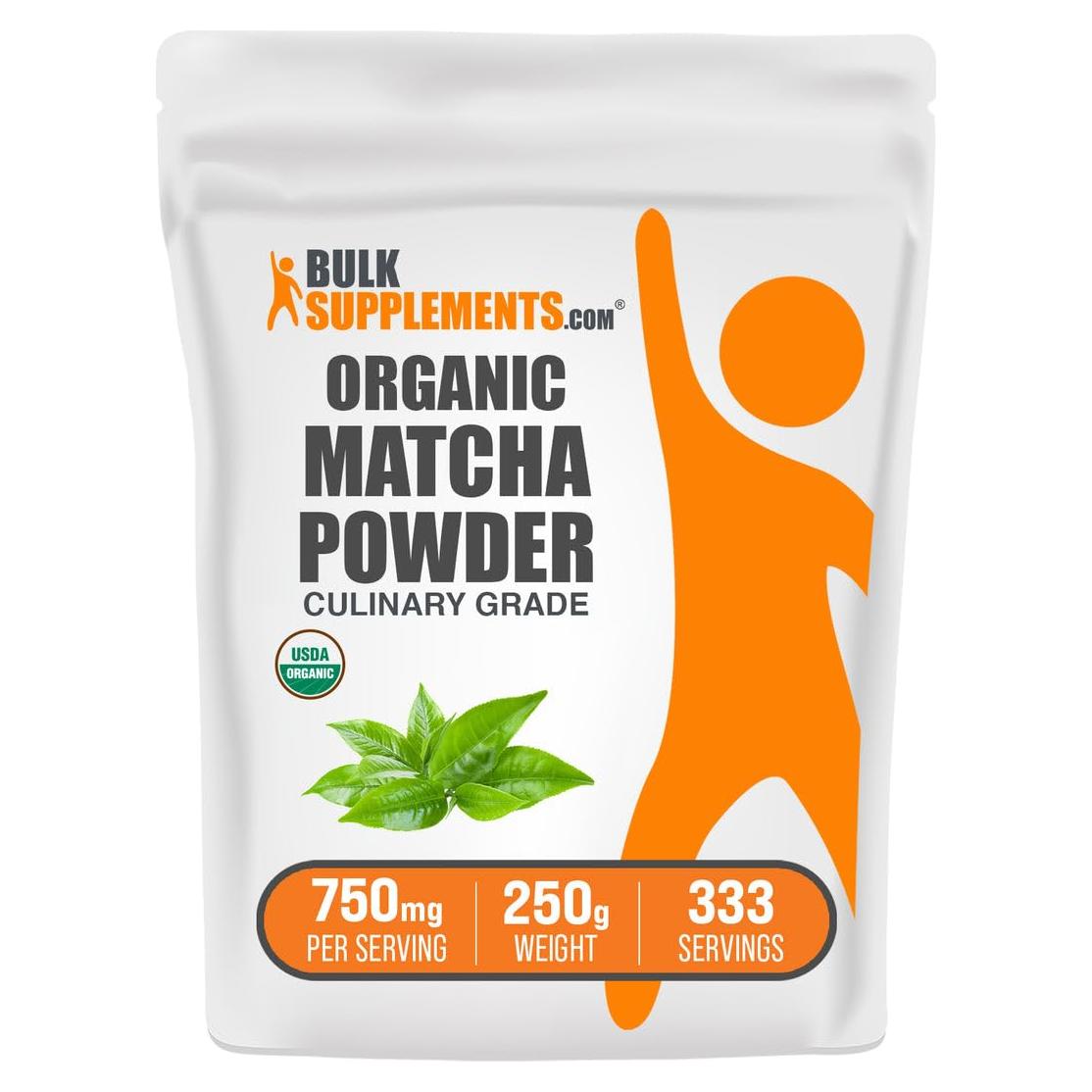 Polvo de Matcha Orgánico BulkSupplements 250g - Sin Gluten