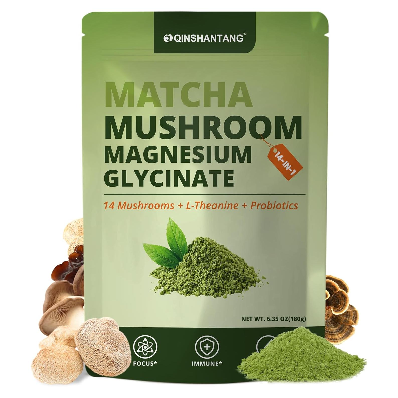 Polvo de Matcha de Hongo 14-en-1 QIN SHAN TANG 180 g