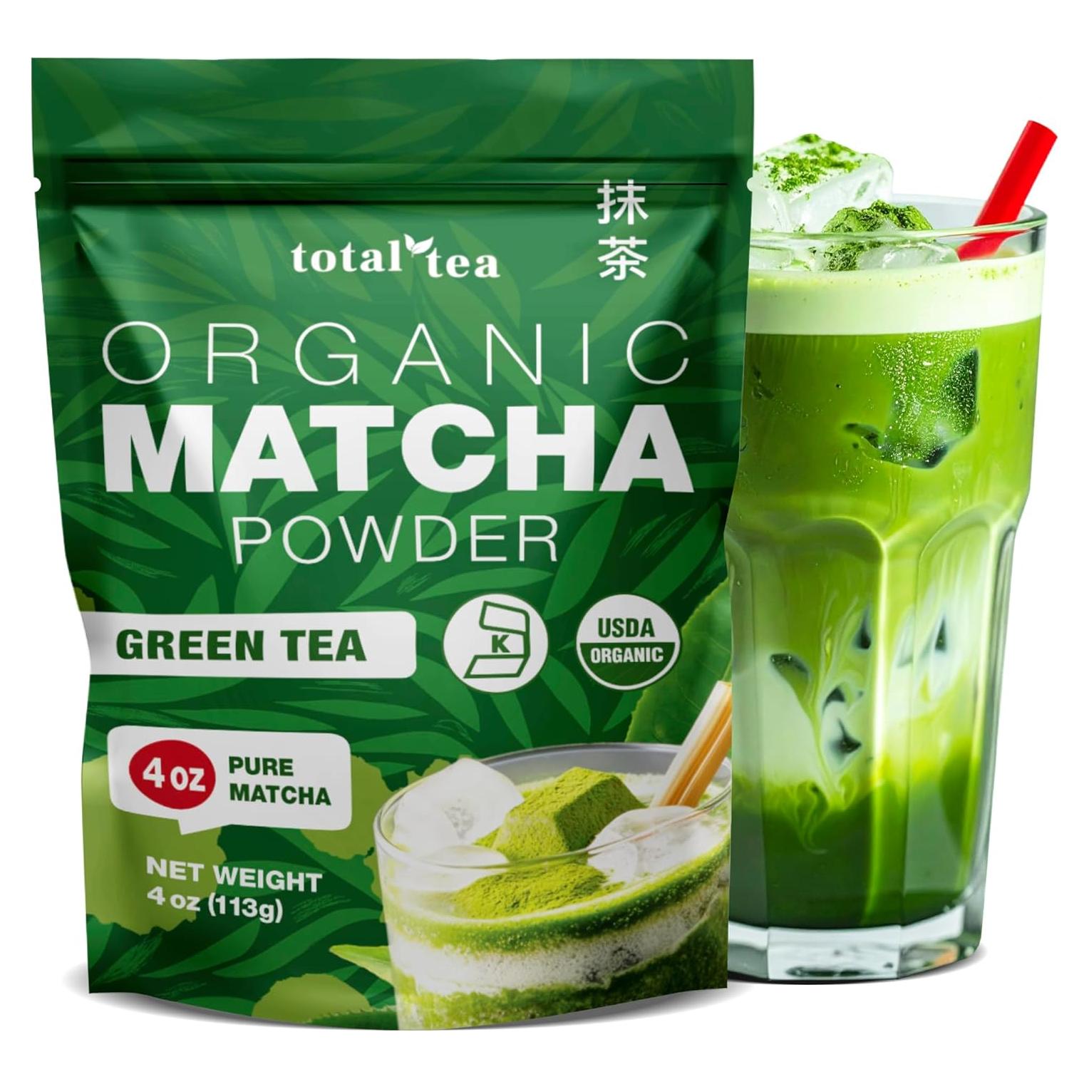Polvo de Té Verde Matcha Orgánico Total Tea 113 g - Antioxidante
