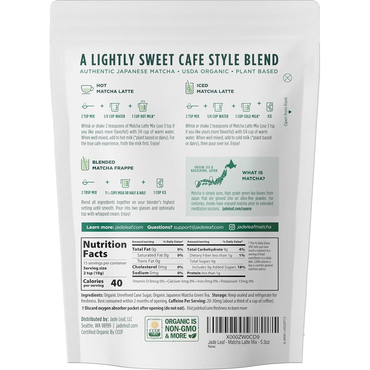 Matcha Orgánico Premium Jade Leaf 150g - Grado Ceremonial