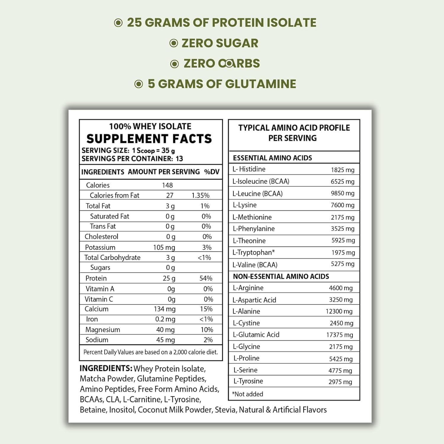 Opto Iso Matcha Vainilla Latte - Suplemento Proteína 25g