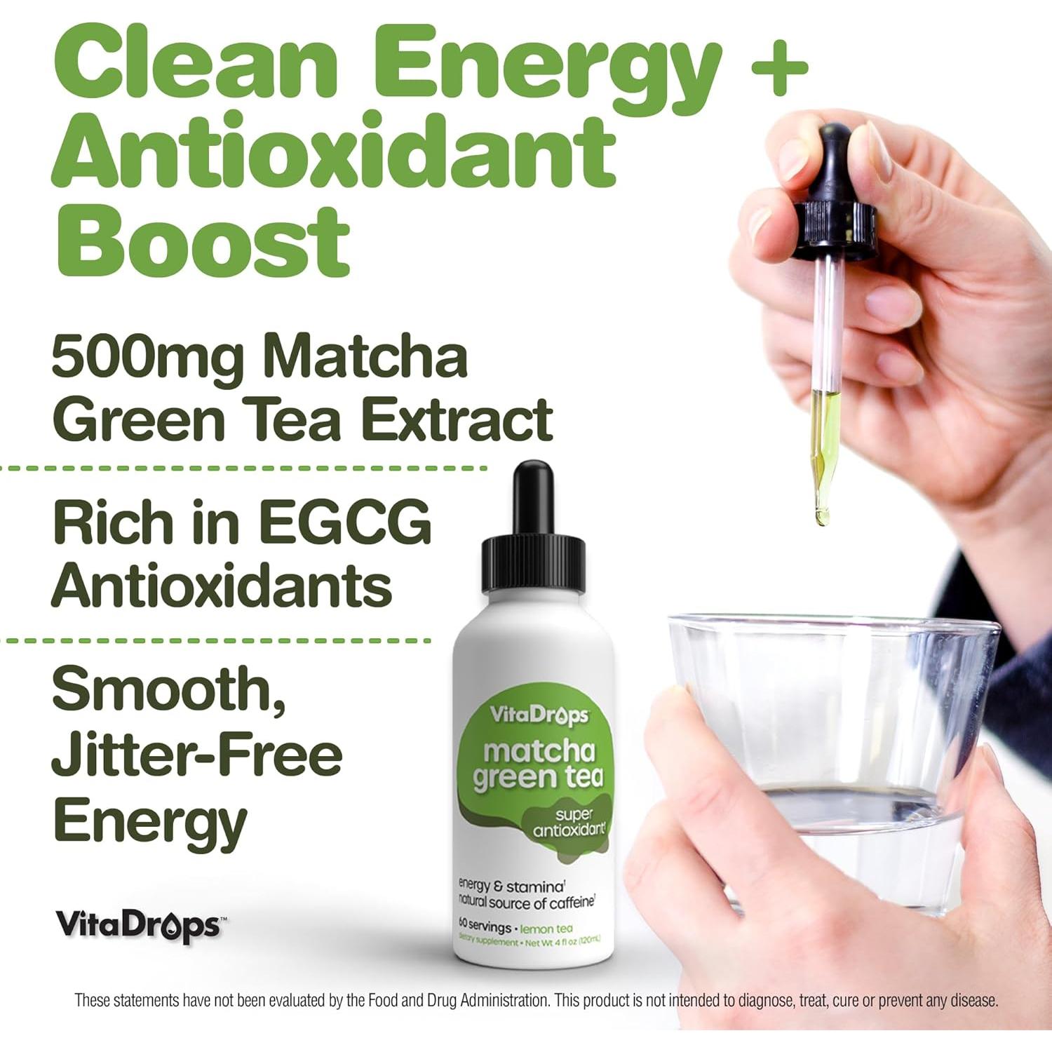 VitaDrops Extracto de Té Verde Matcha 118ml - Energía Natural