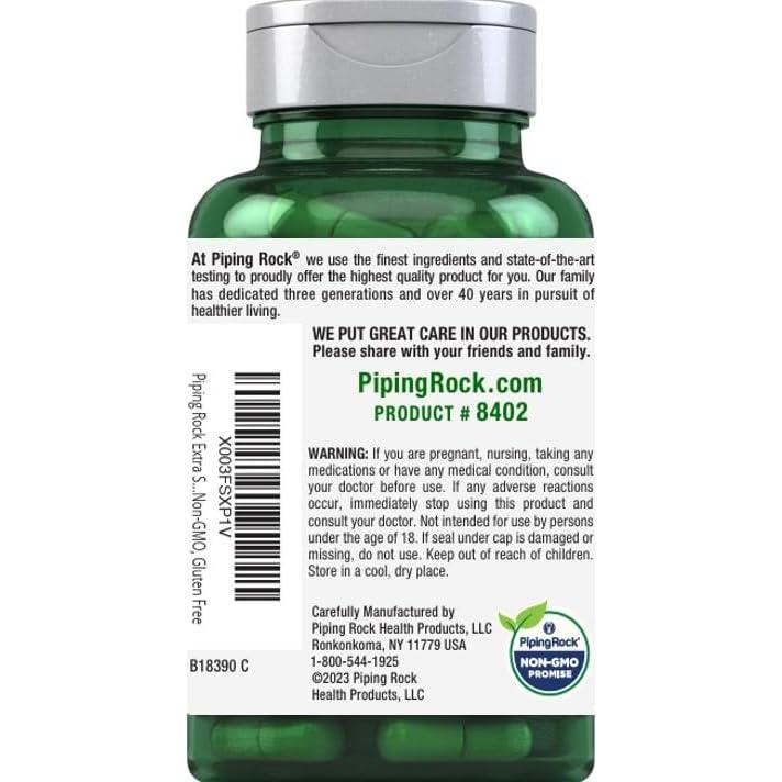 Suplemento de Pygeum Piping Rock 4000 mg - 200 Cápsulas