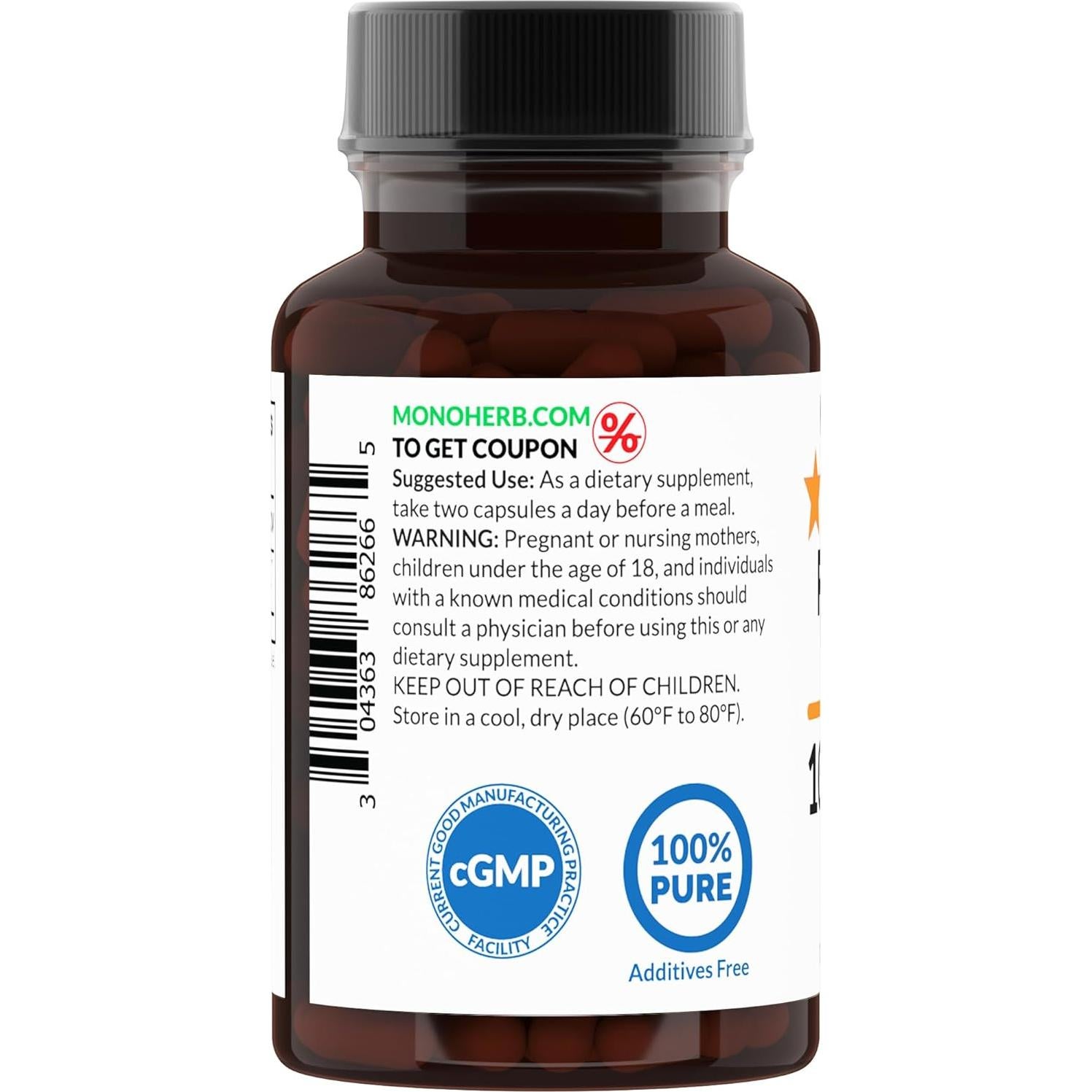 Extracto de Pygeum 1000 mg Monoherb - 90 Cápsulas Veganas
