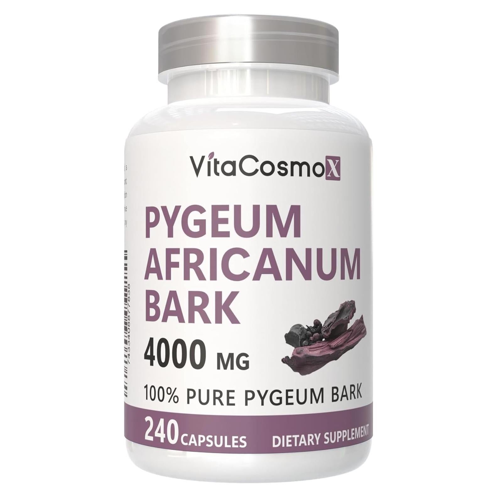 Suplemento de Pygeum Africanum VitaCosmoX 240 Cápsulas Veganas