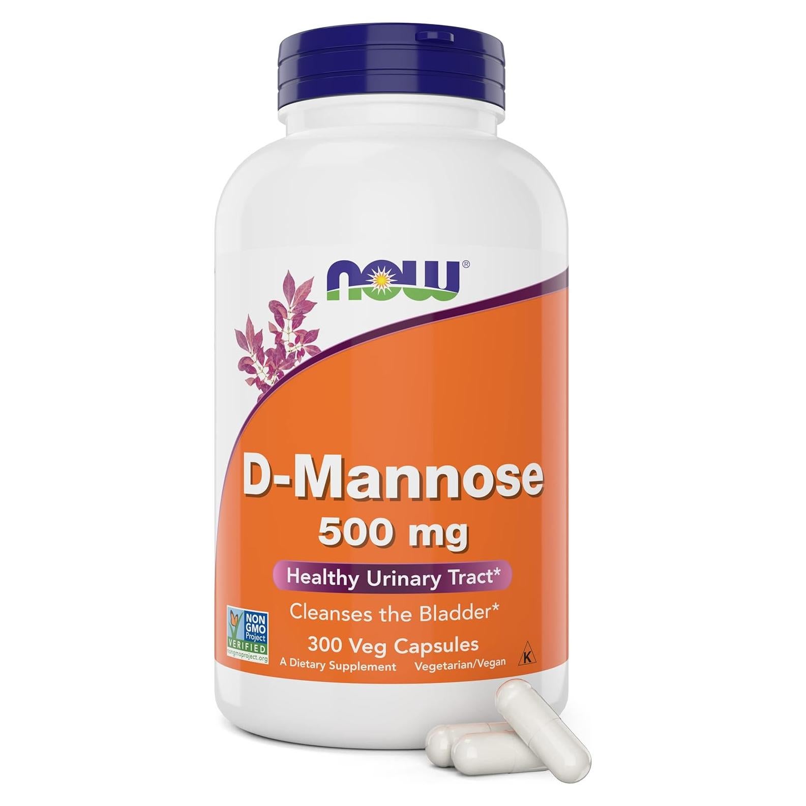Now D-Mannose 500 mg 300 Cápsulas Veganas - Suplemento Urinario
