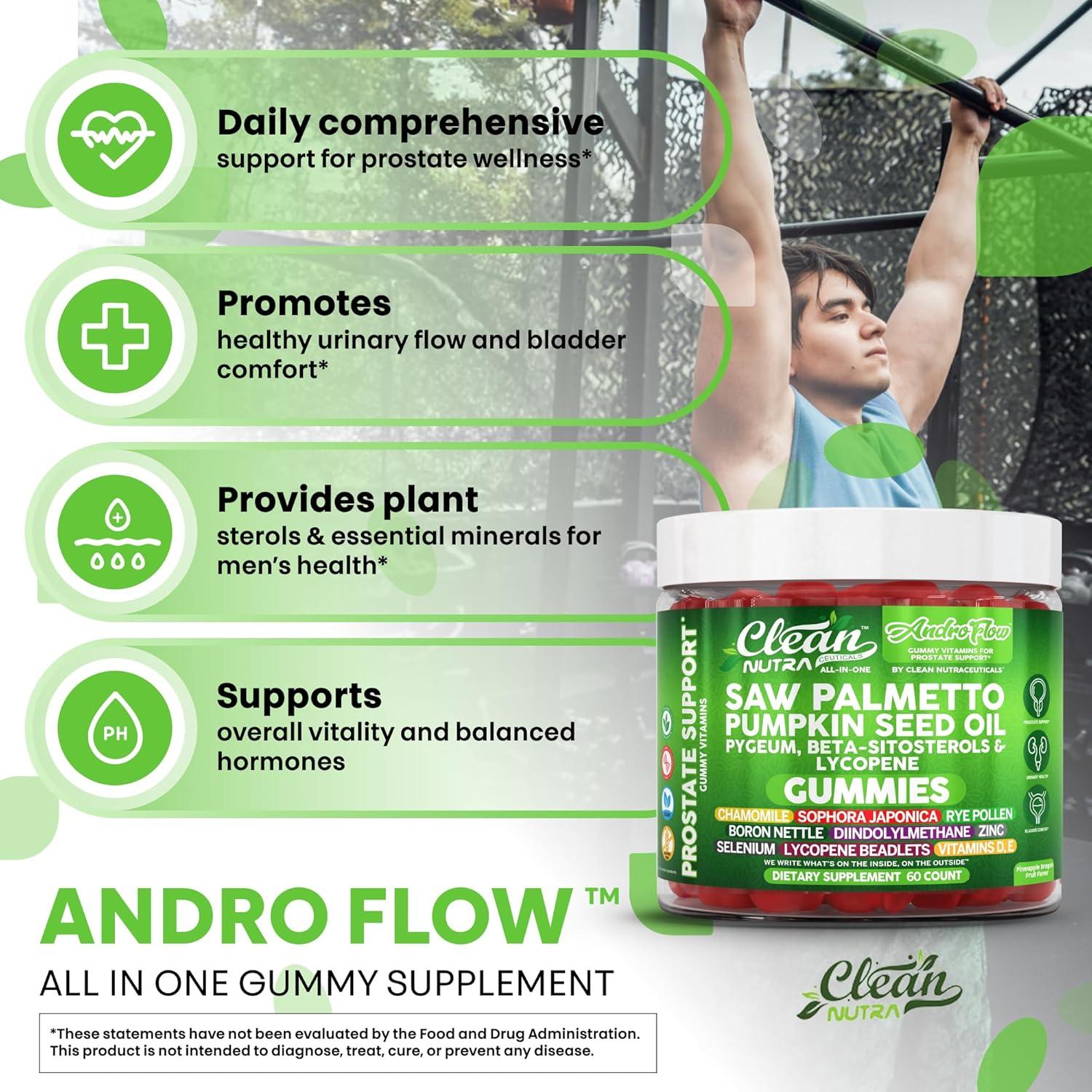 Gummies Prostáticos Clean Nutra con Palma Enana y Calabaza 60 Unidades